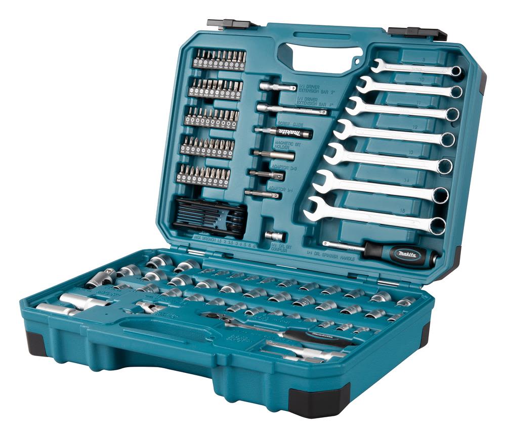 Makita E-06616 Hyls- och nyckelsats 120 delar