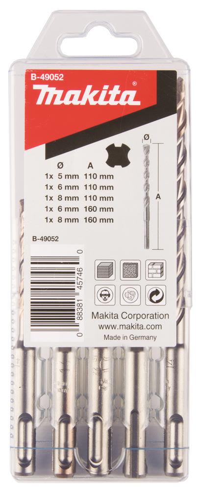 Makita B-49052 Boresett 5 deler, SDS-Plus