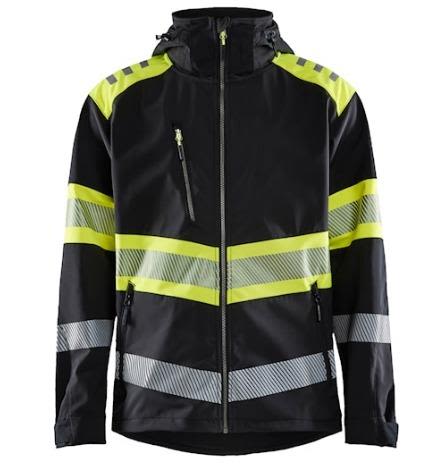 Blåkläder 449425139933L Softshelljacka svart/varselgul Stl L