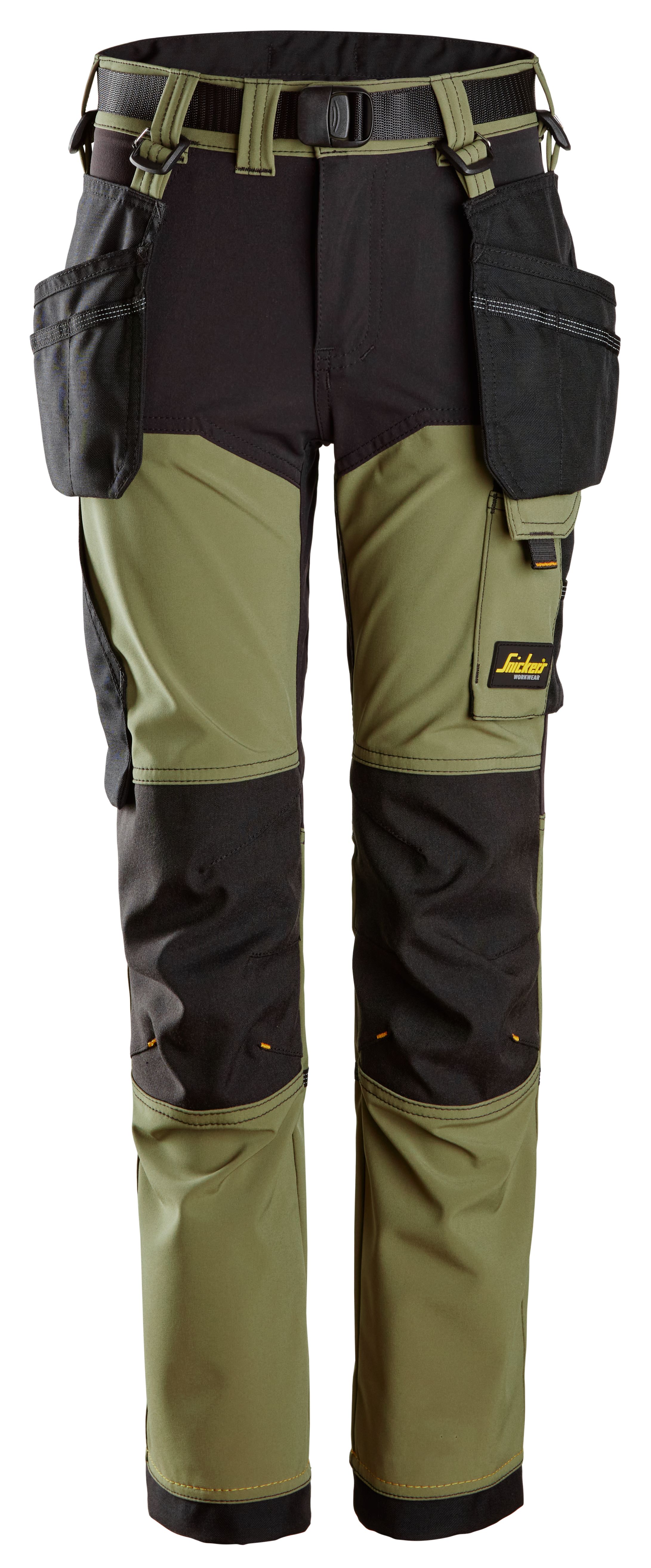 Snickers Workwear 7575-3104 Arbeidsbukser khaki grønn/svart 140