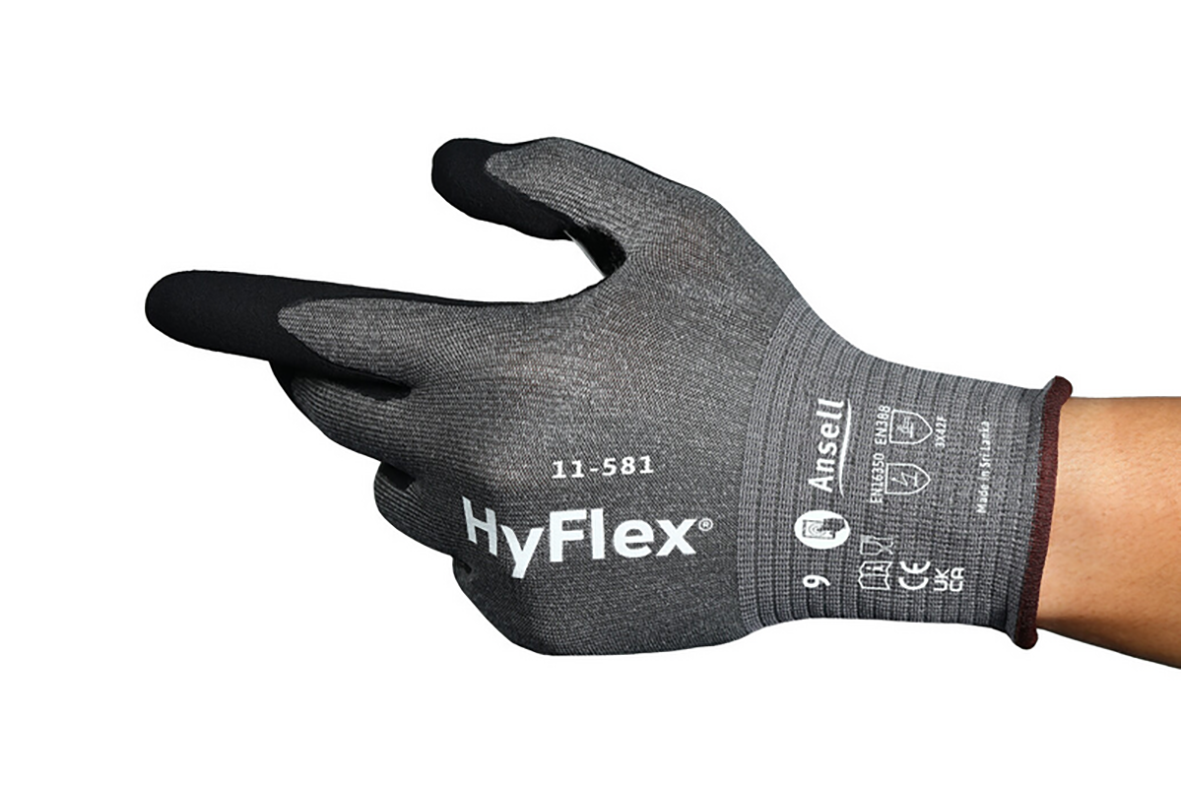Ansell HyFlex 11-581 Viiltosuojakäsineet harmaa nitriili 9