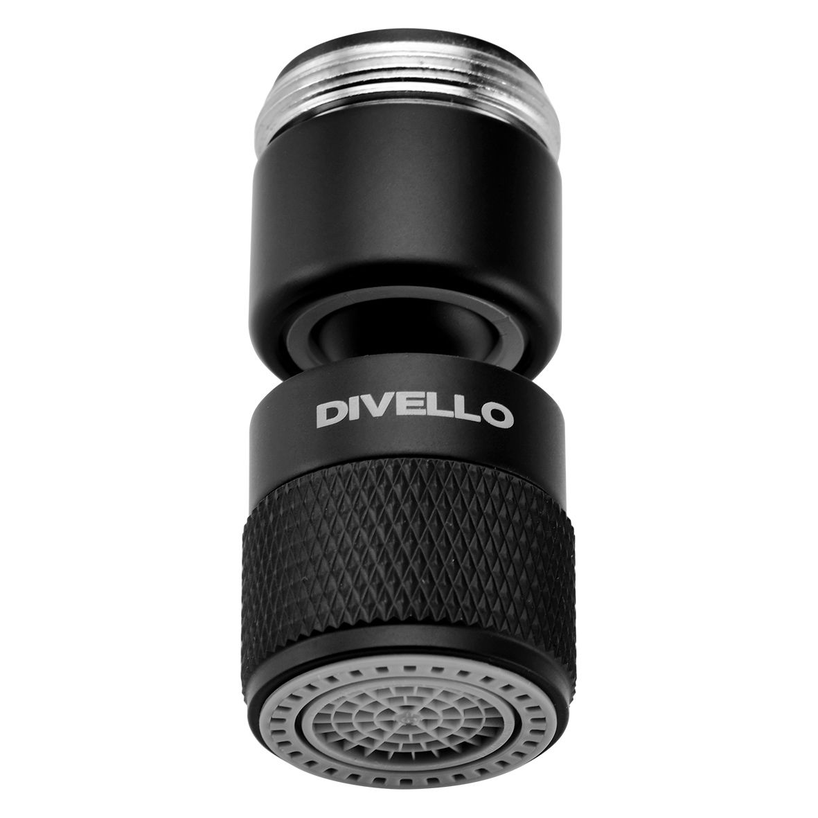 DIVELLO Inno M22+24 Strålsamlare med kulled, M22x1.0 + M24x1.0 mm Svart
