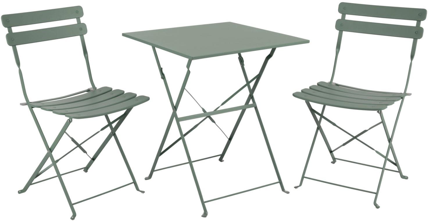 Brafab Ponte Caféset 2 stolar, 1 bord Grön