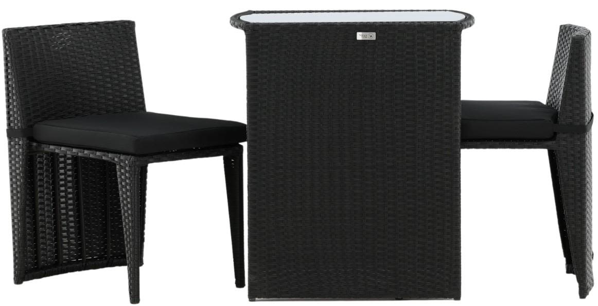 Venture Home Savanna 2037-001 Caféset bord, stolar, svart