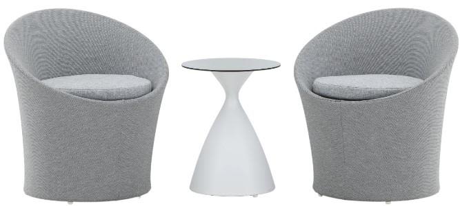 Venture Home Spoga 2078-400 Caféset bord, stolar, vitt/grått