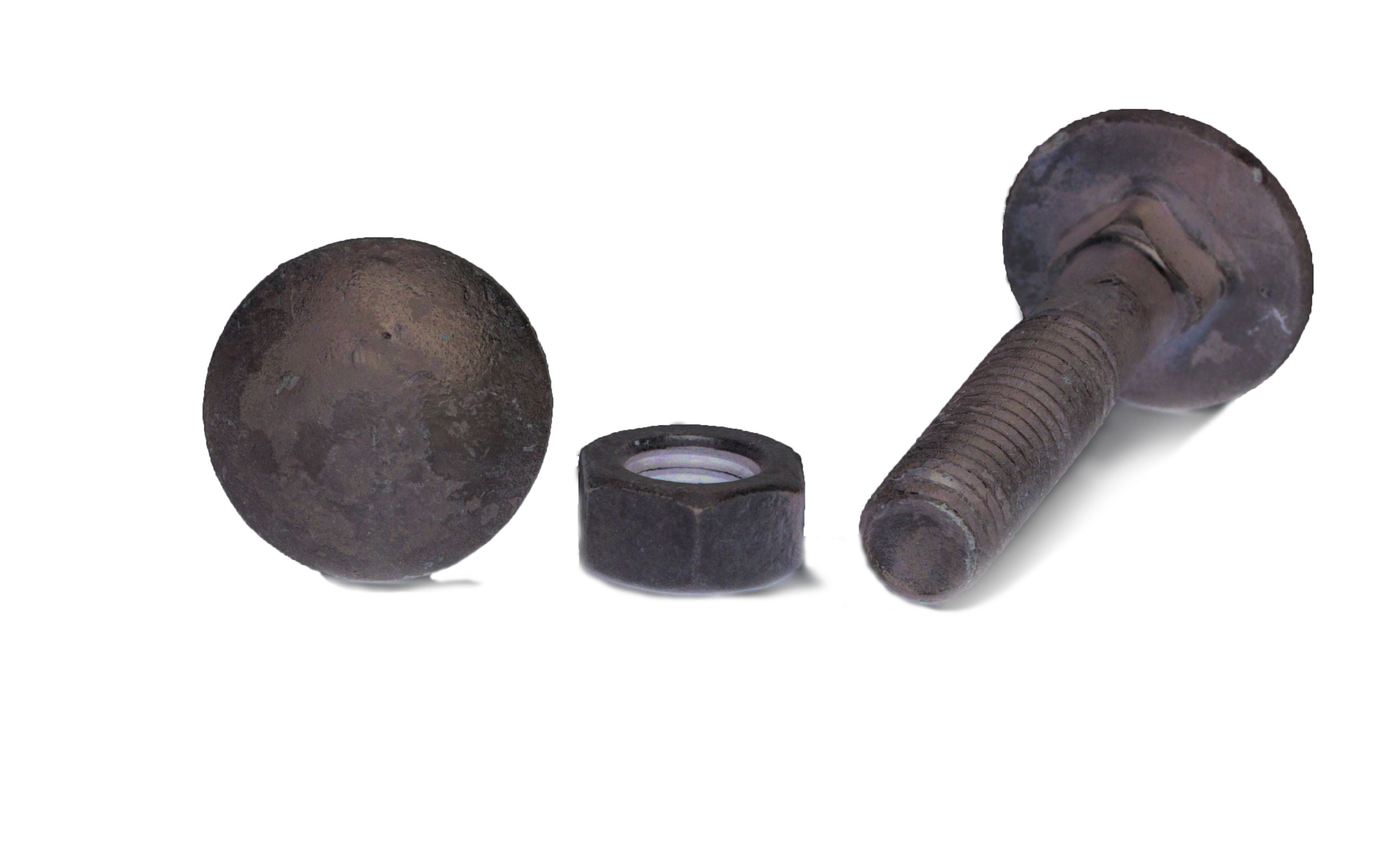 Arvid Nilsson 14908070 Vognbolt M8 MVBF 4.6, FZV DIN 603/555, med mutter M8x70 mm, 100-pakning