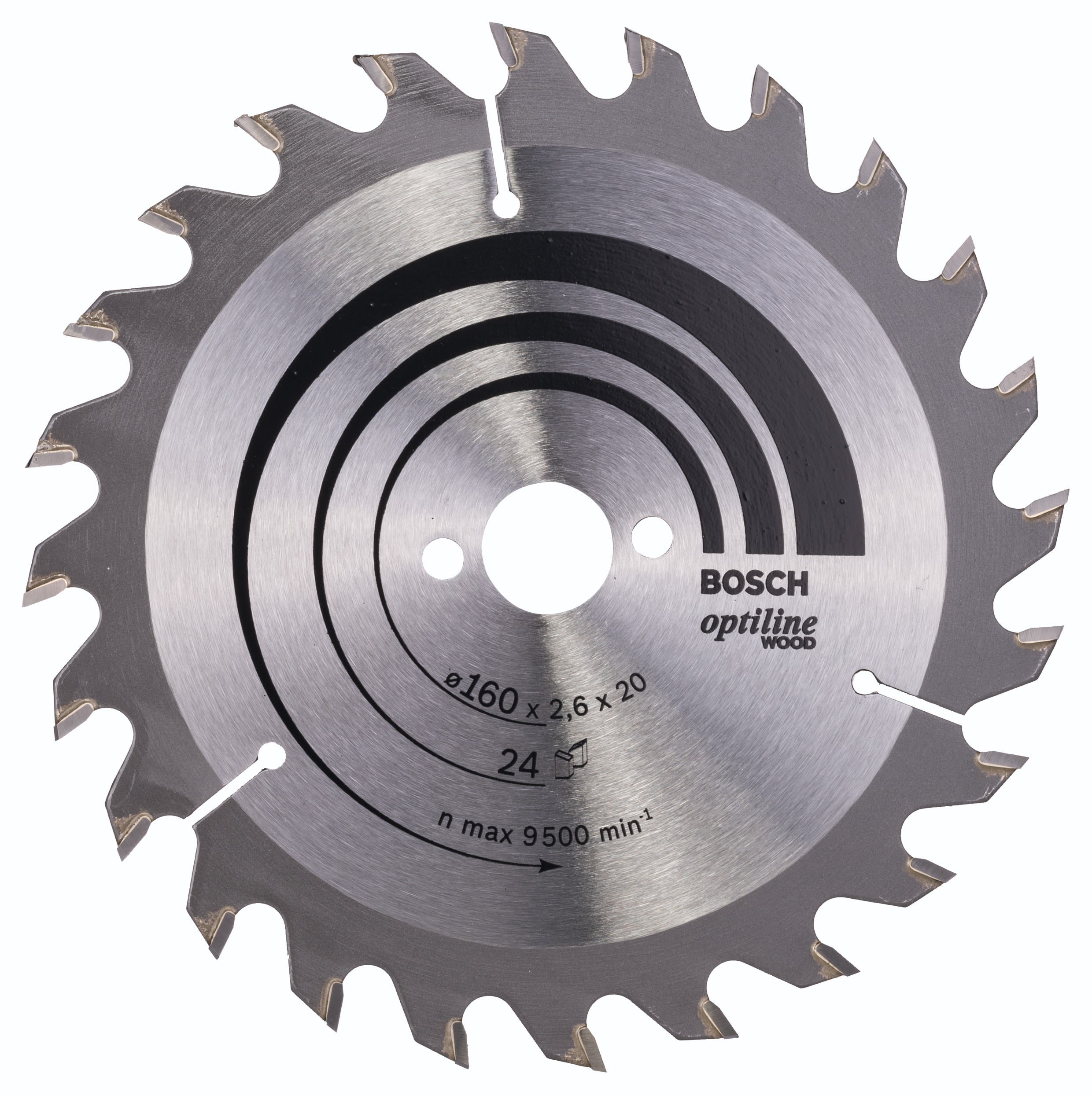 Bosch 2608640596 Cirkelsågklinga 24T ATB OPTI 24T,Ø Hål 16 mm, Ø Klinga 160 mm