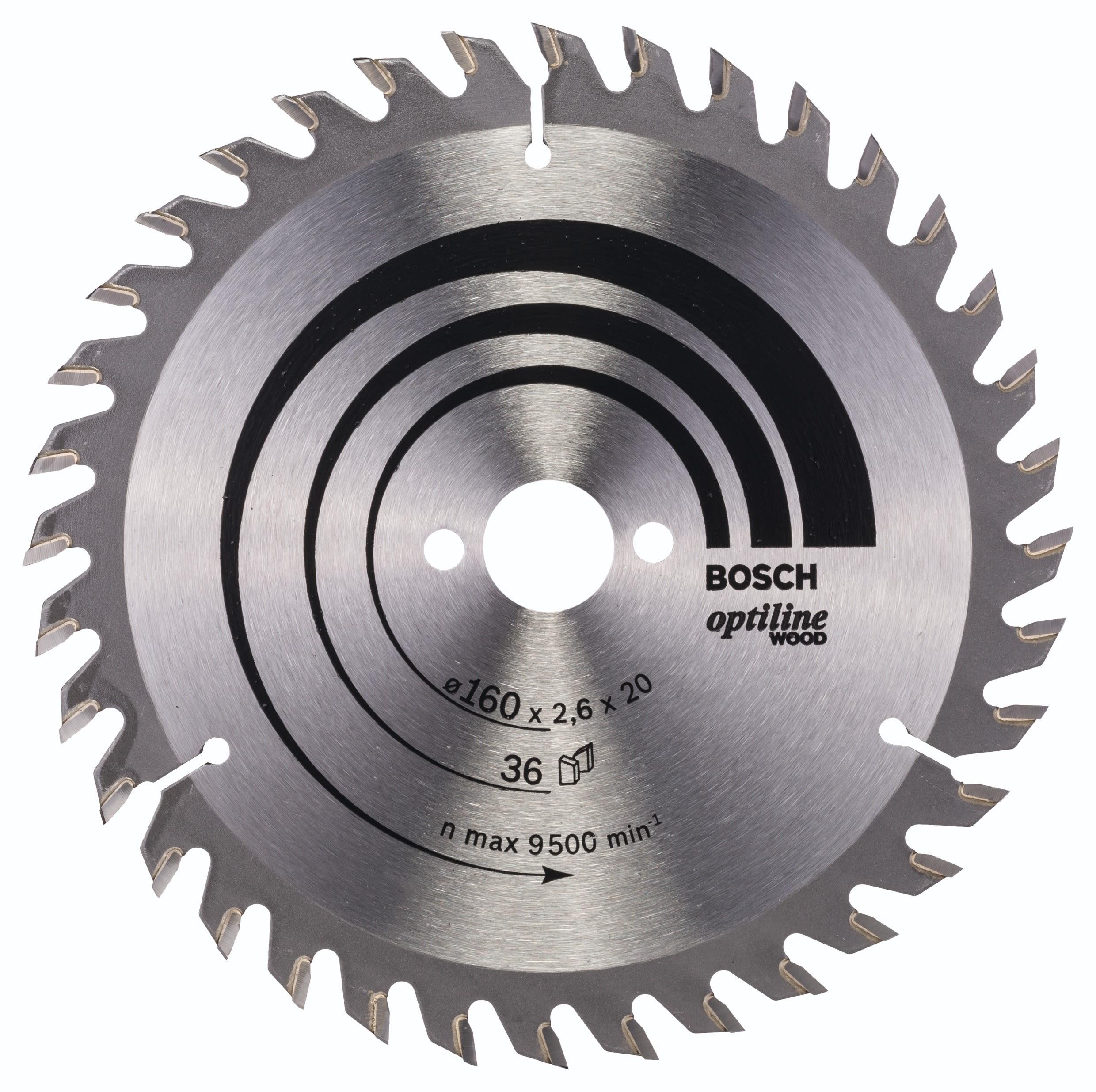 Bosch 2608640597 Cirkelsågklinga 16 mm 36T,Ø Hål 16 mm, Ø Klinga 160 mm