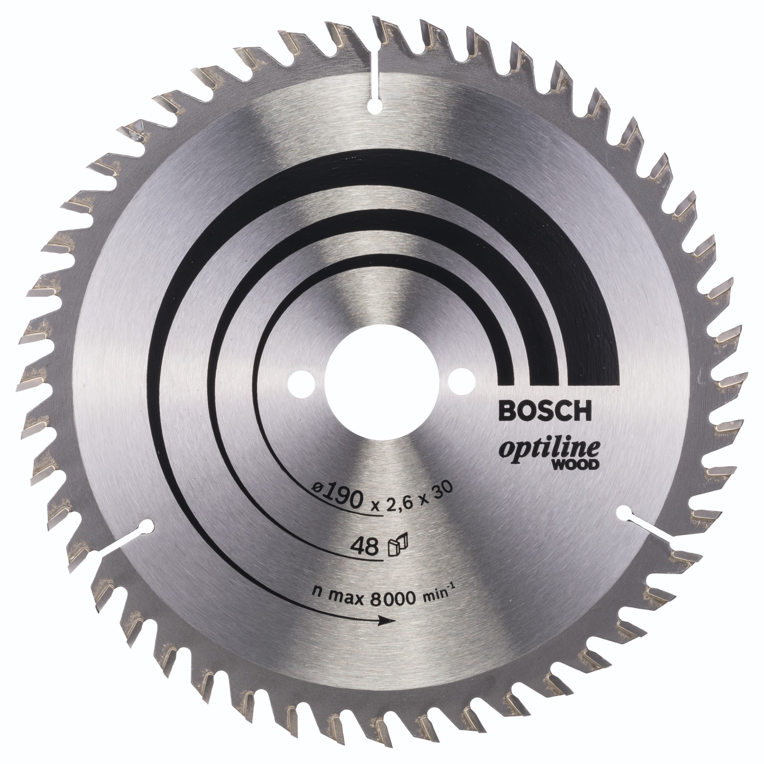Bosch 2608640617 Cirkelsågklinga 6x30 mm 48T,Ø Hål 30 mm, Ø Klinga 190 mm