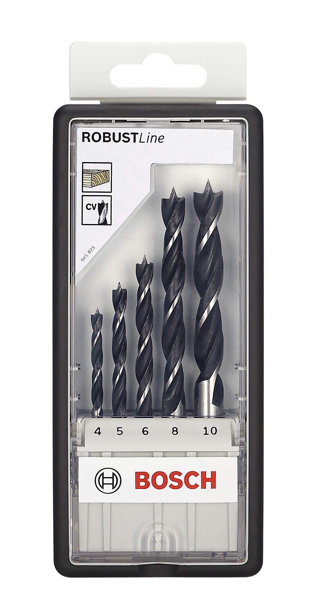 Bosch PRO Wood 2607010527 Träspiralborrsats 5 delar, 4–10 mm
