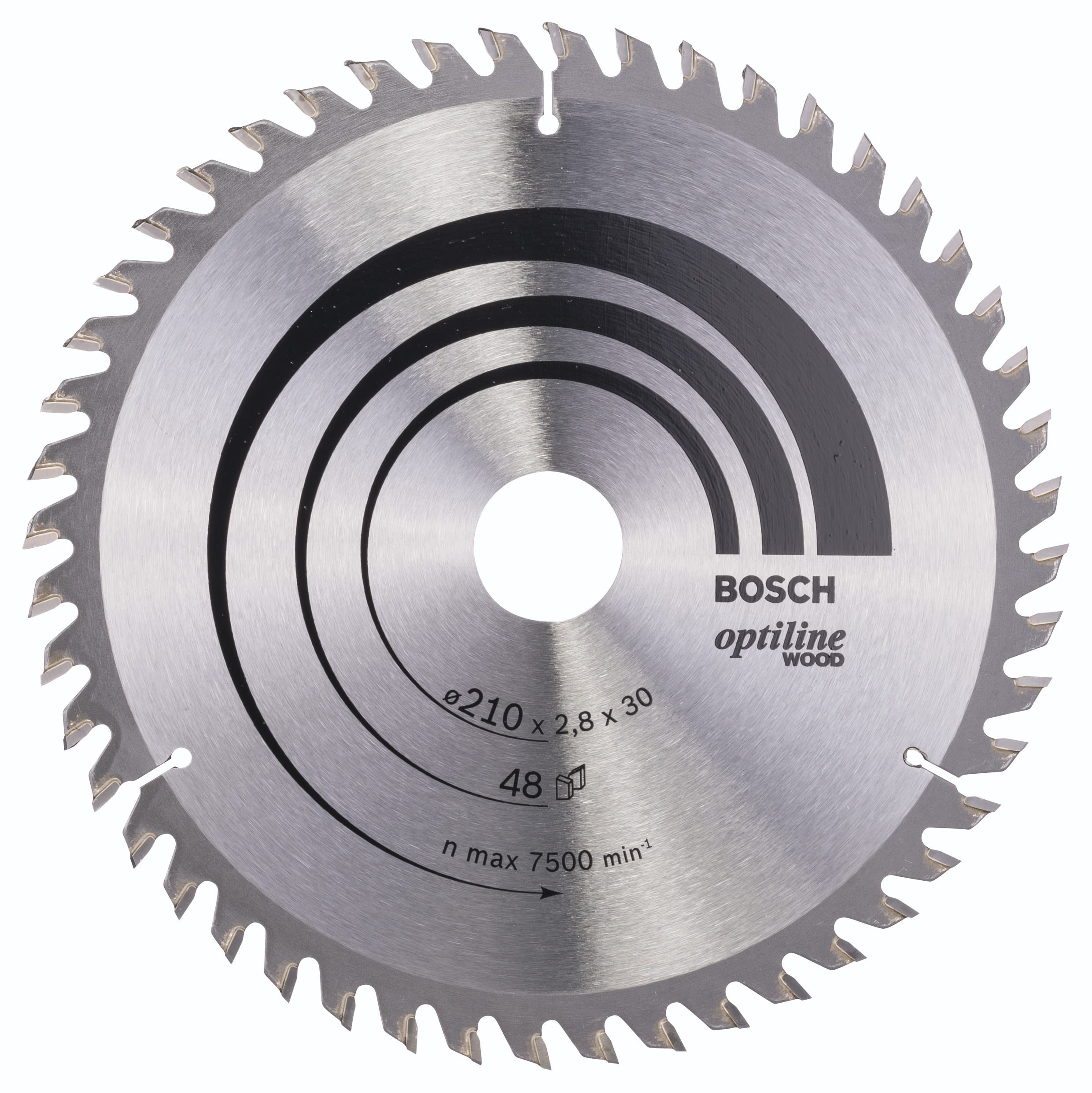 Bosch 2608640623 Cirkelsågklinga 30,0 mm 48T,Ø Hål 30 mm, Ø Klinga 210 mm
