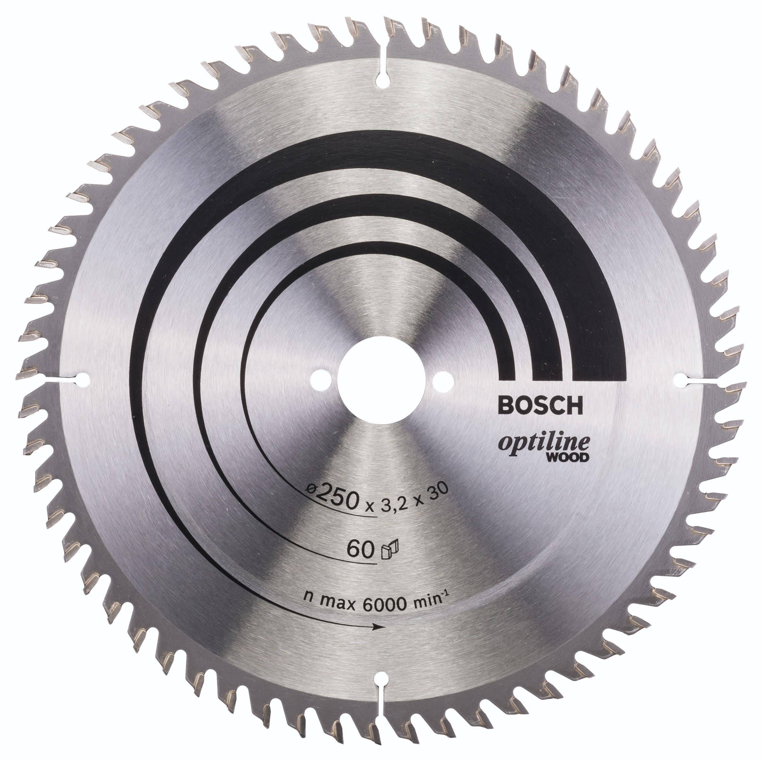 Bosch 2608640665 Cirkelsågklinga 30,0 mm 60T,Ø Hål 30 mm, Ø Klinga 250 mm