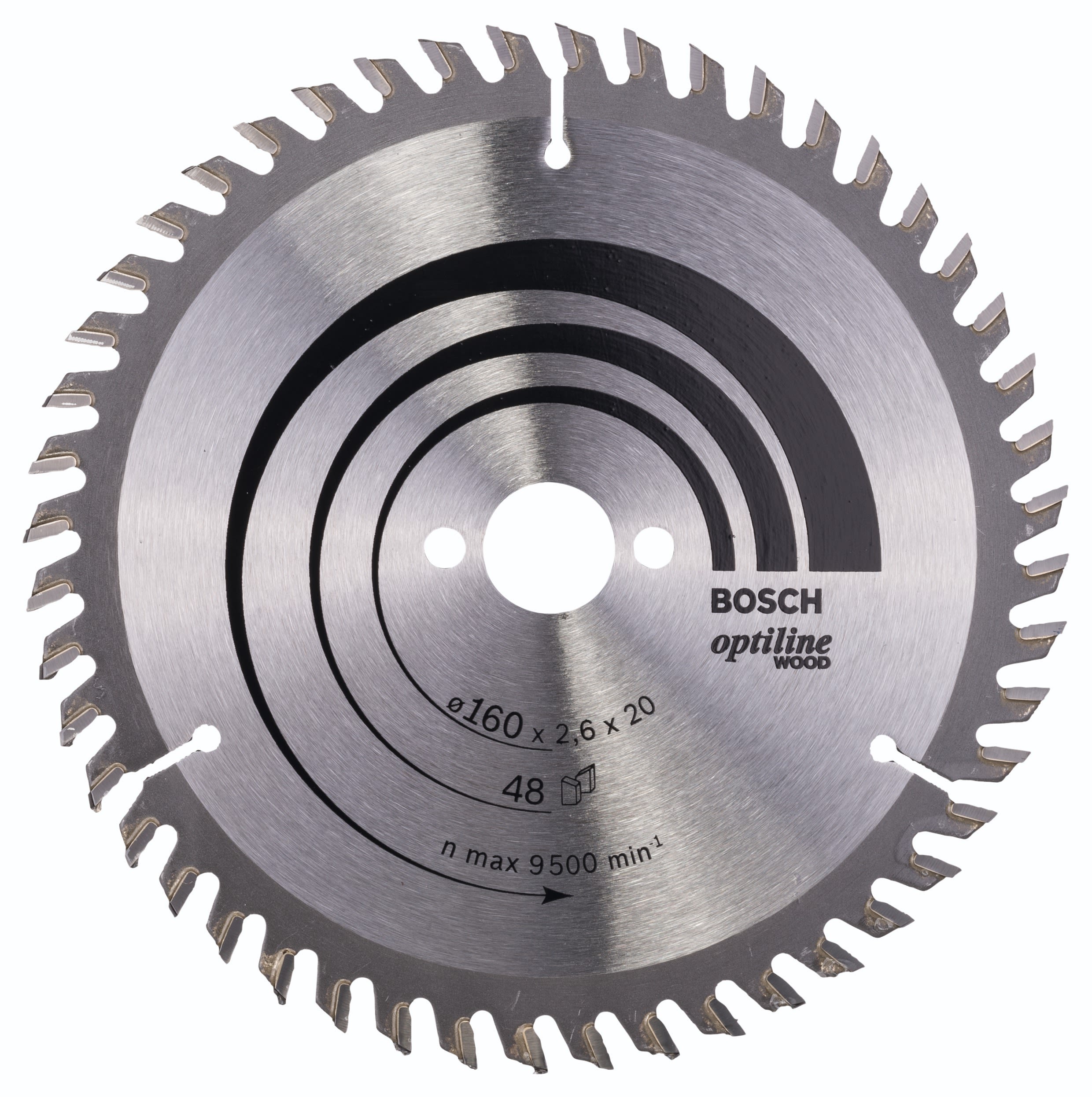 Bosch 2608640732 Cirkelsågklinga 0/16 48T,Ø Hål 20 mm, Ø Klinga 160 mm