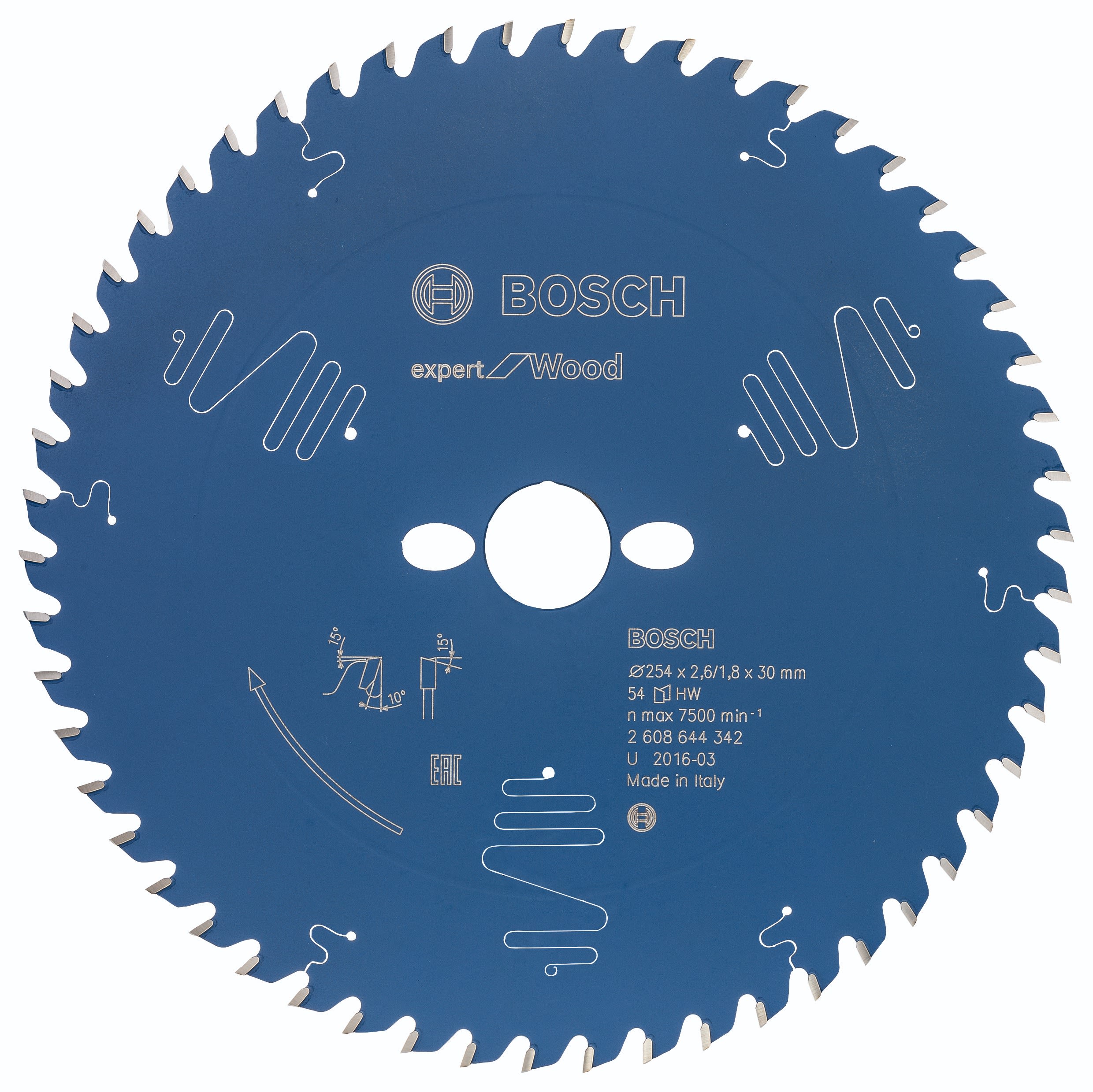 Bosch Expert for Wood Cirkelsågklinga 254x2.4x30mm, 54T