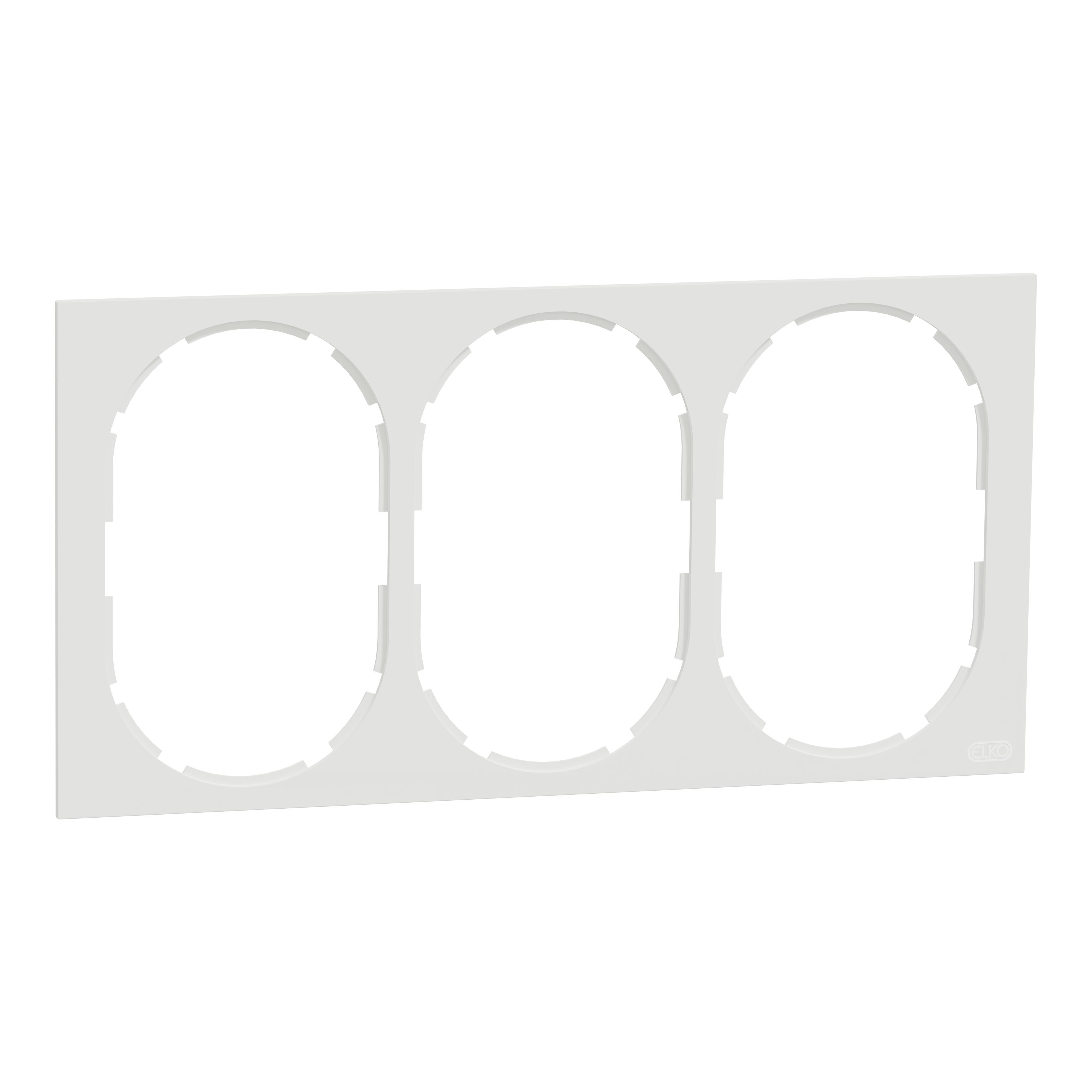 Elko EKO50012 Peitelevy 3-kehys 2-pistorasialle Valkoinen