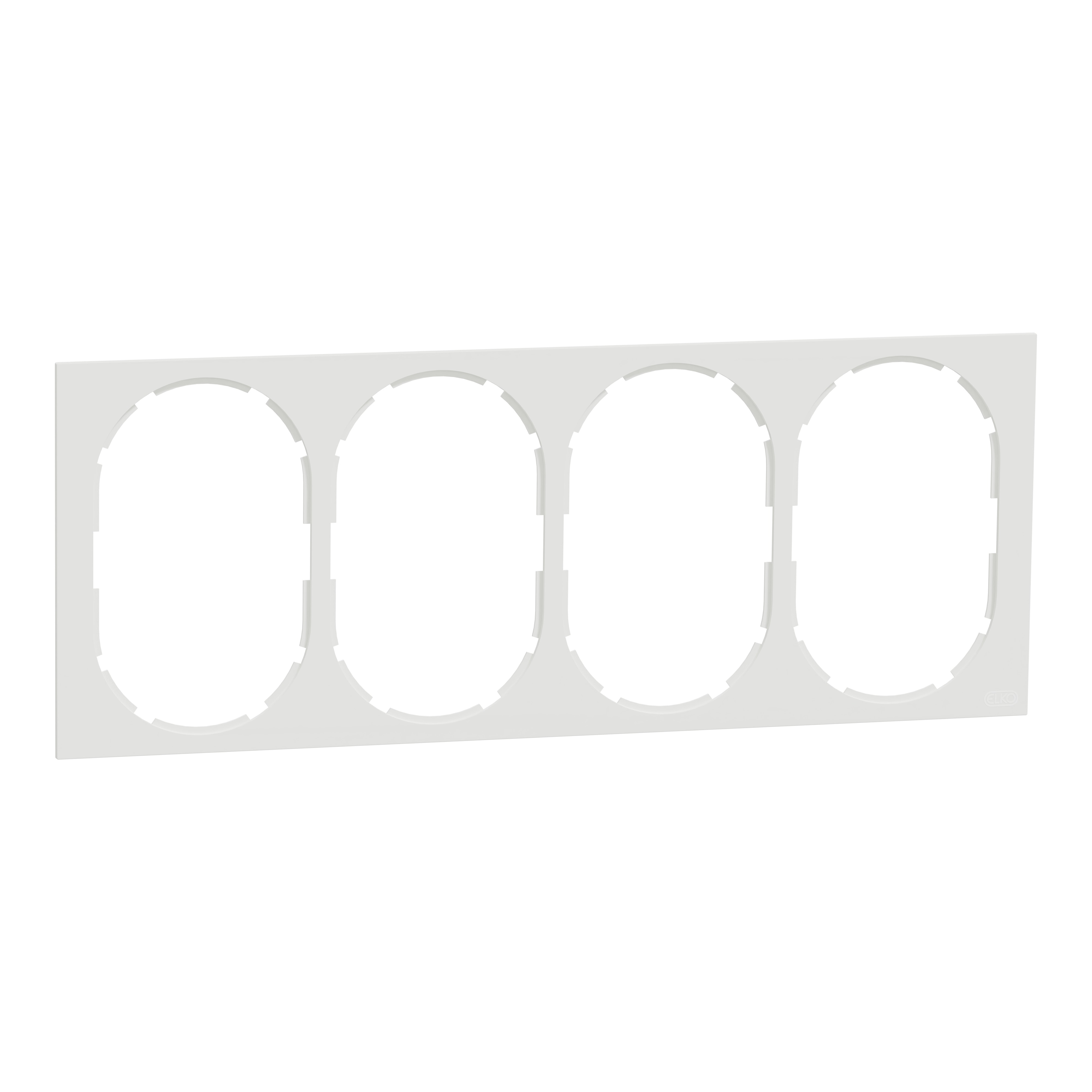 Elko EKO50014 Ram 4-fack 2-vägsuttag, kombinationsmontage Renvit