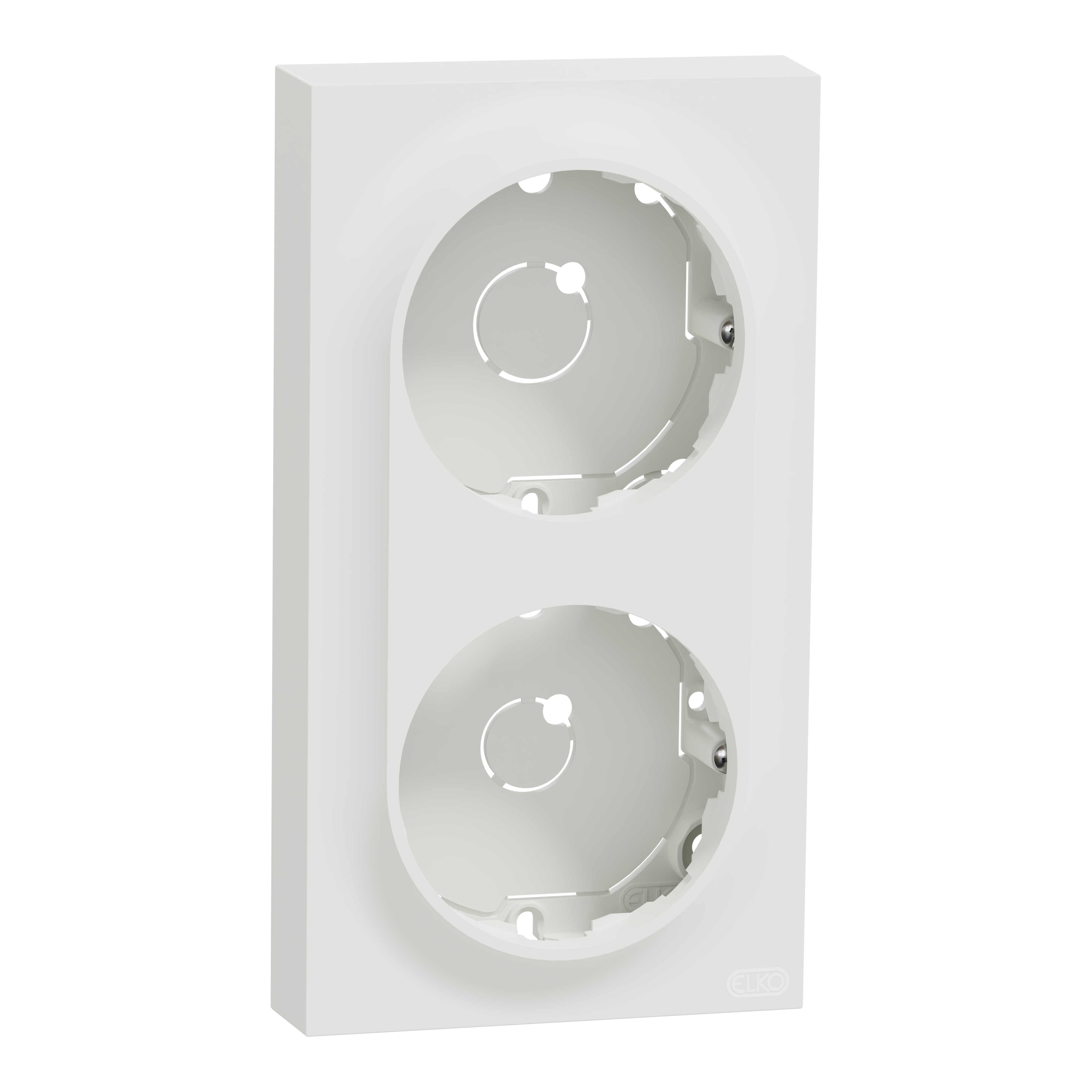 Elko EKO50022 Förhöjningsram 2-fack, låg, för strömställare Renvit