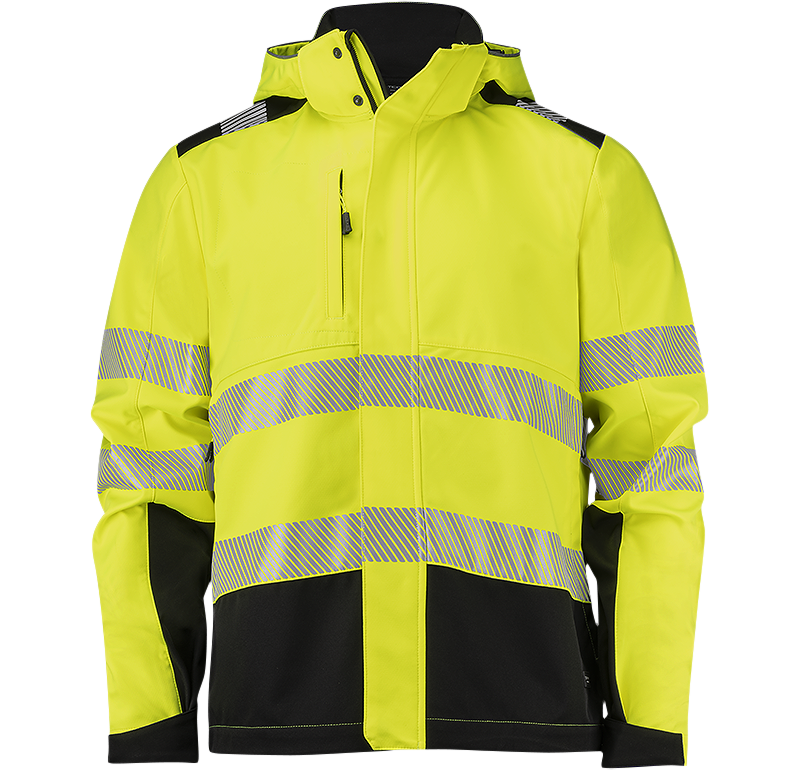 Texstar FJ87120990220 Softshelljakke Hi-Vis gul/svart Hi-Vis gul/svart