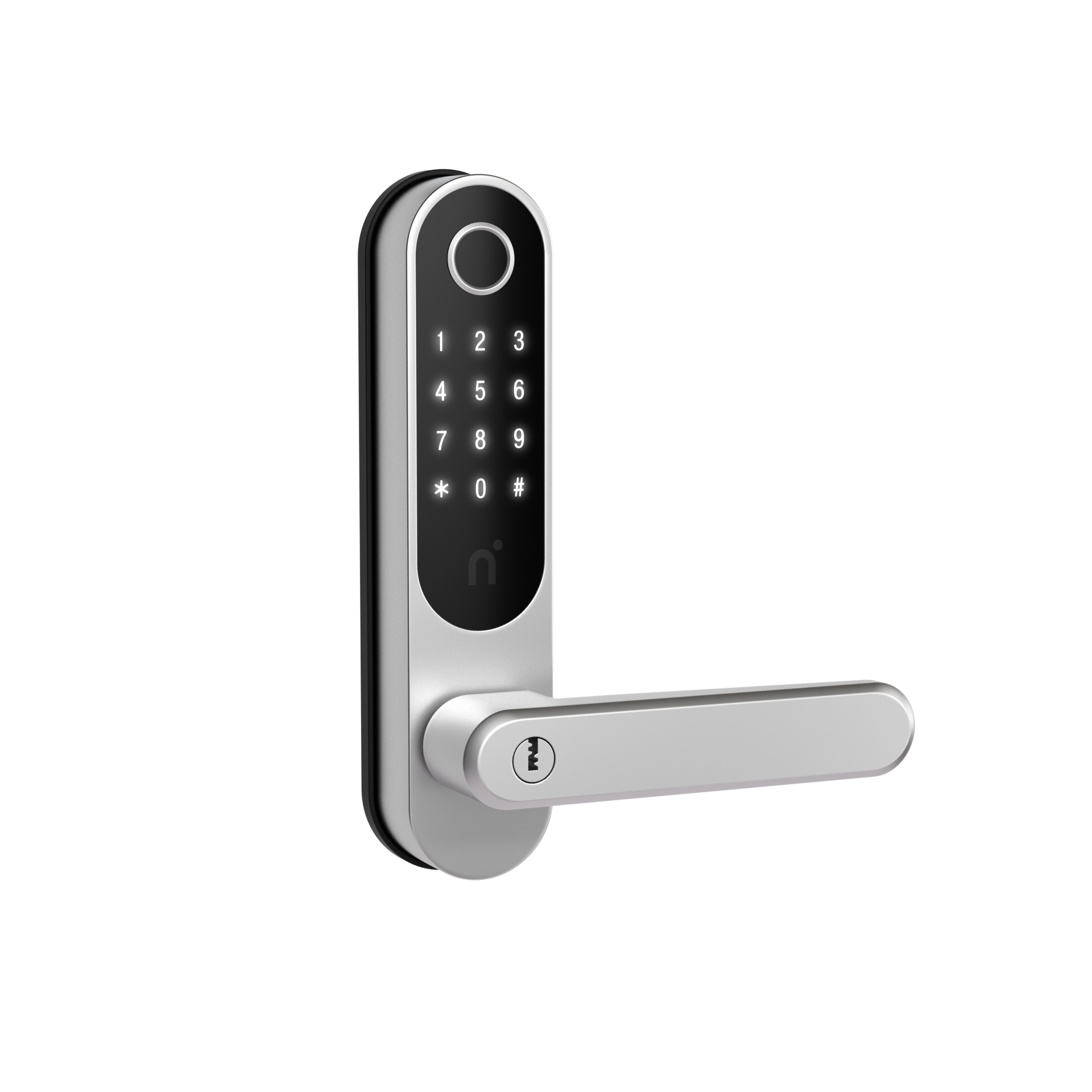 Nimly Touch Pro Kodlås med fingeravtrycksläsare Svart/Silver