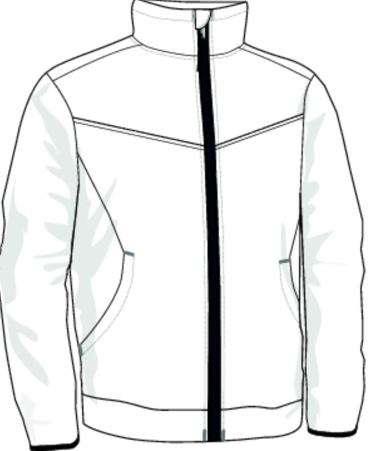 Blåkläder 336225261098L Tröja vit/grå, helzip Vit/grå