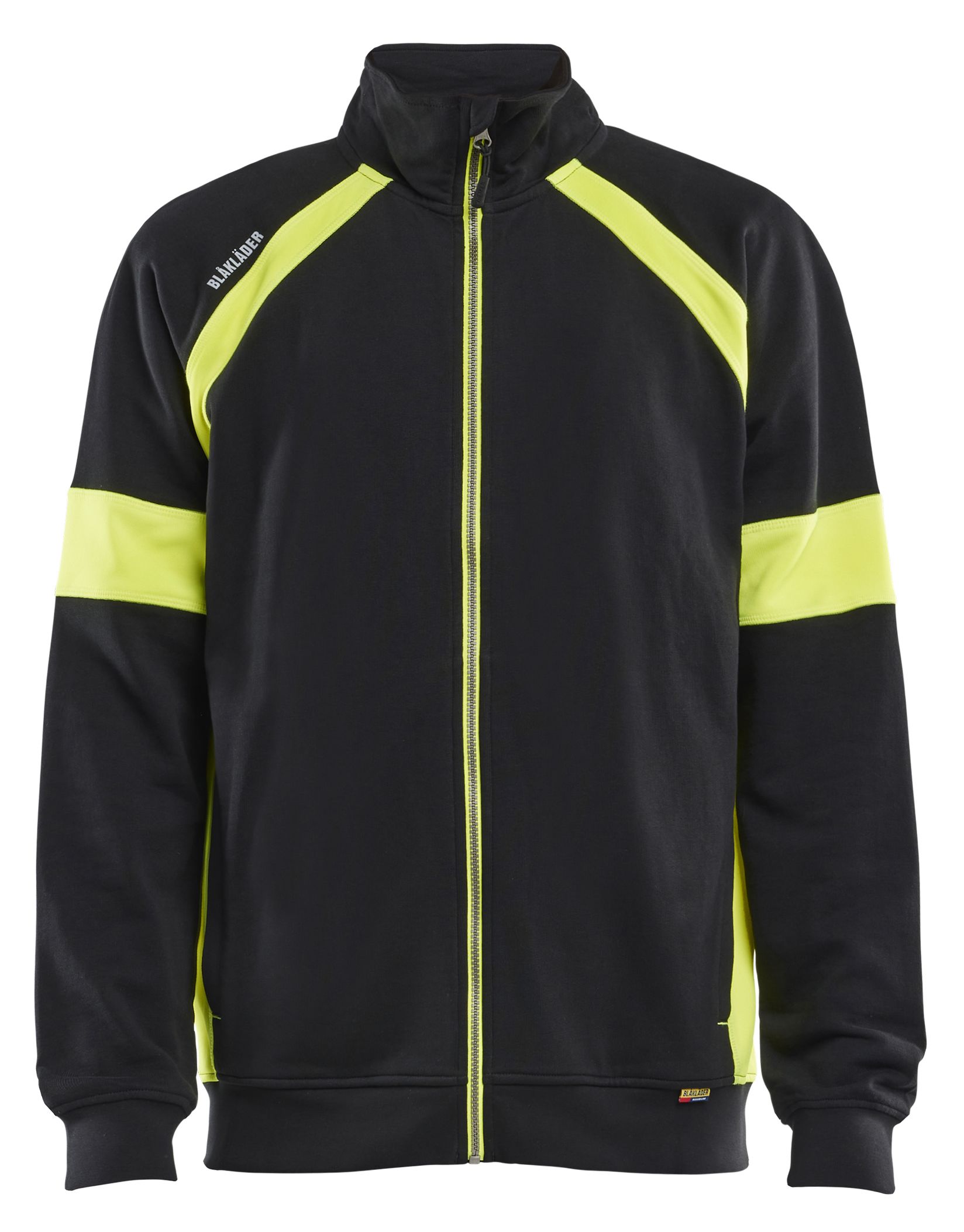 Blåkläder 356711589933XXL Tröja svart/gul, helzip XXL