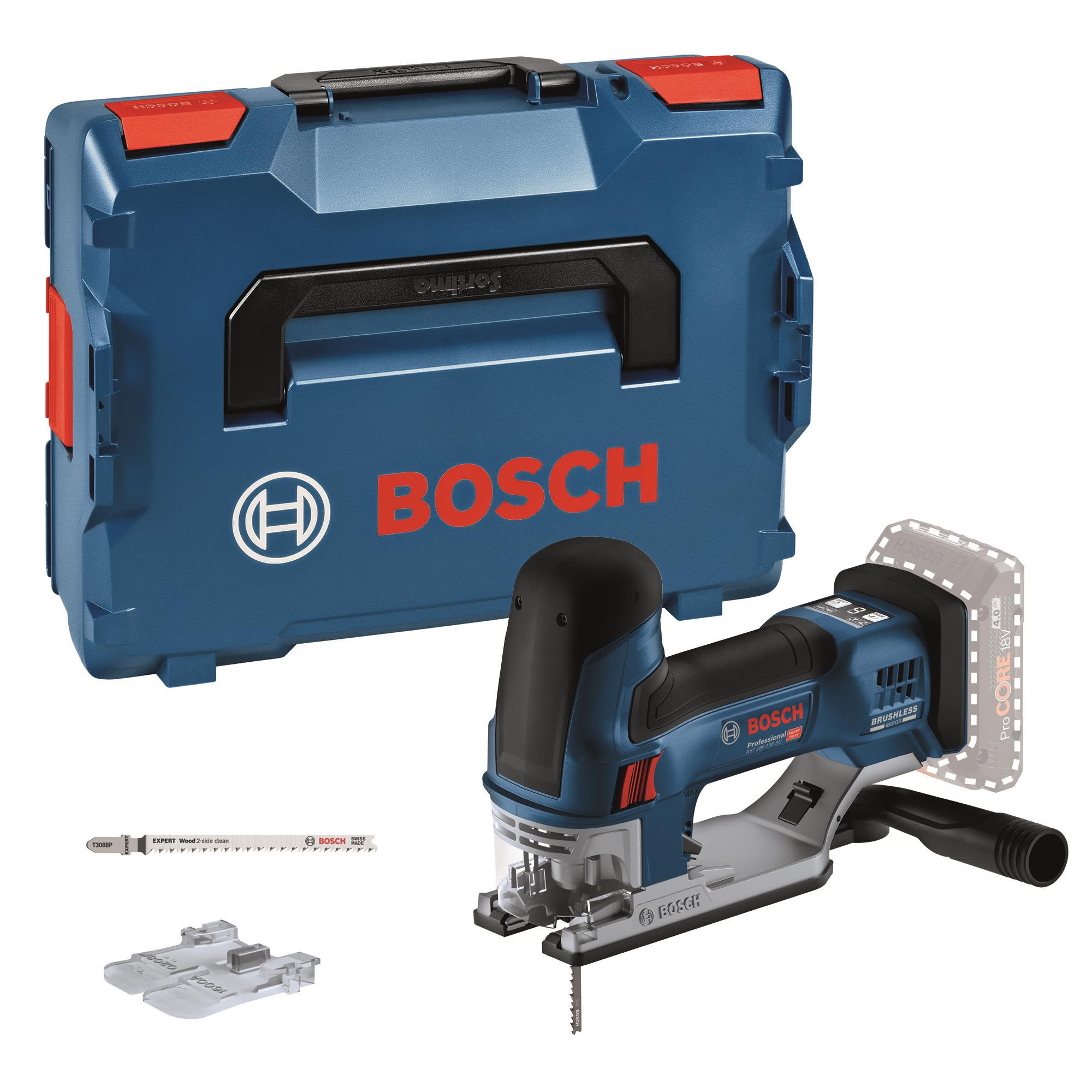 Bosch GST 18V-155 SC Stikksag uten batteri og lader, med veske