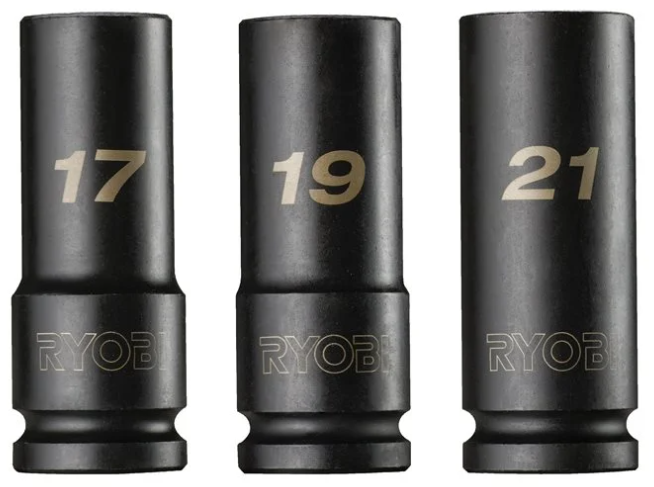 Ryobi RHDIS3PC Krafthylssats 3 delar, 1/2