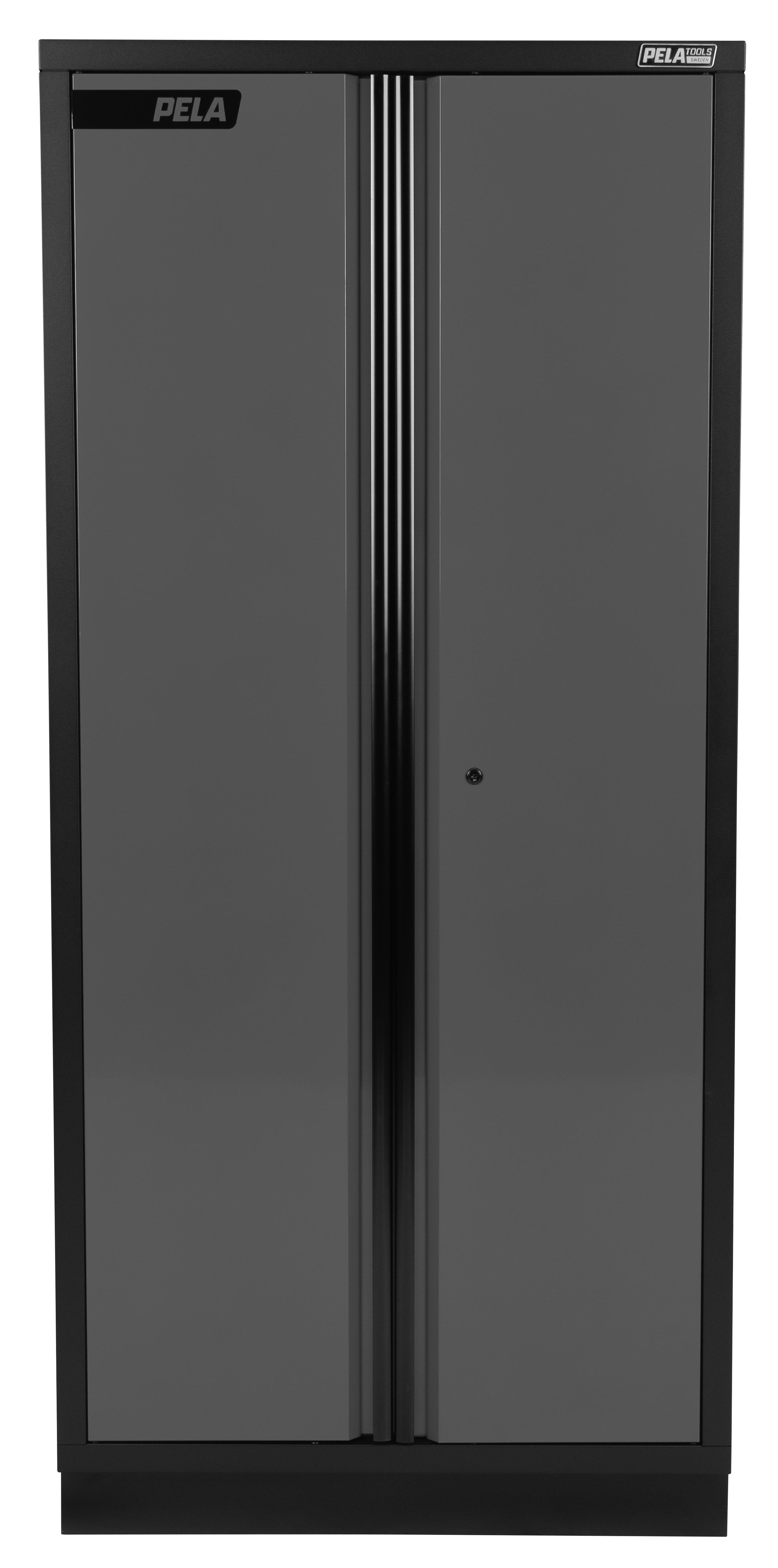PELA 546477 Verktygsskåp 915x458x2000 mm Grå/svart