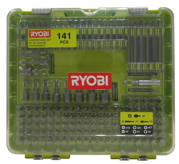 Ryobi RAKD141 Bitsset 141 delar