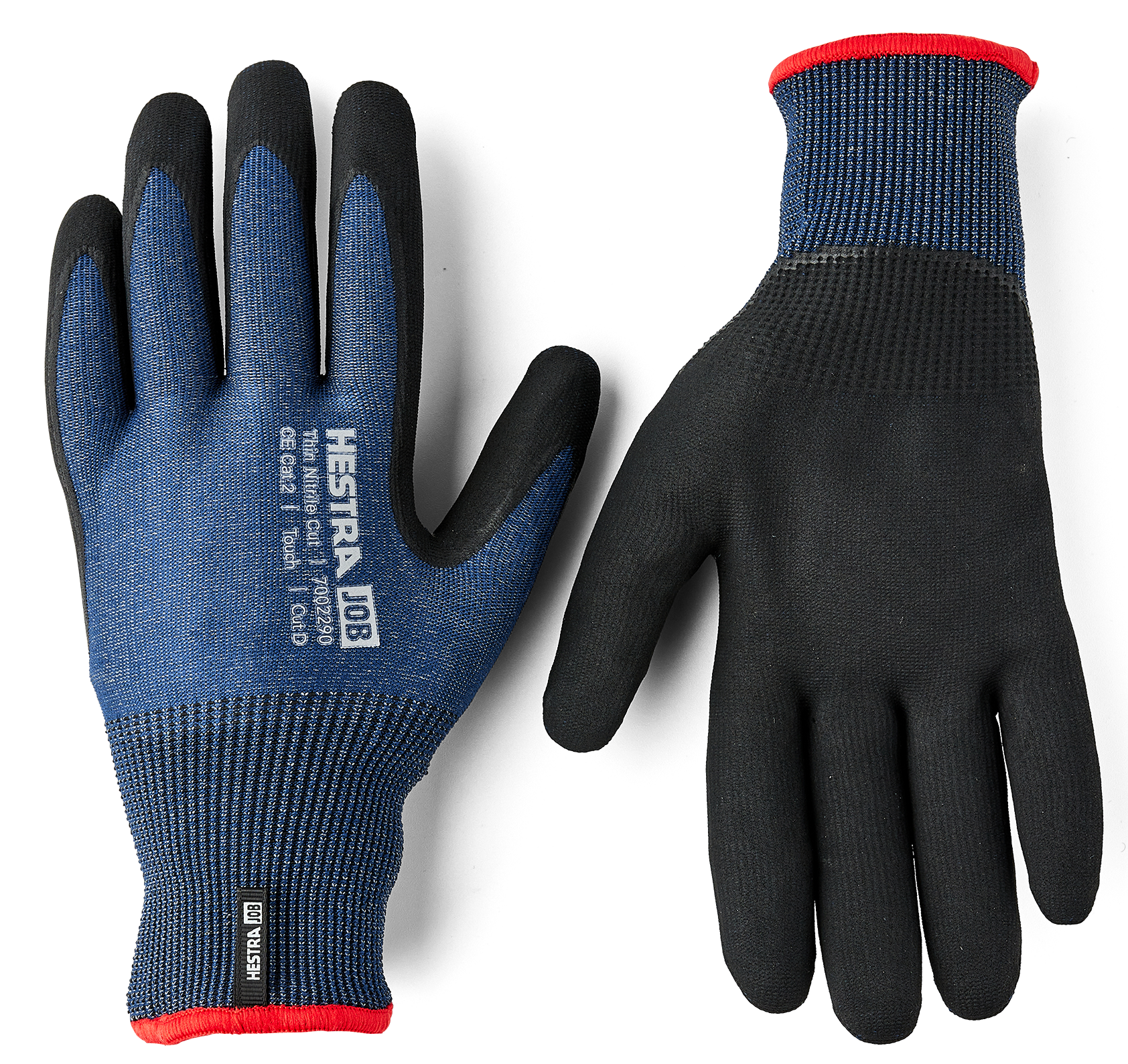 Hestra Pro Thin Nitrile Cut Montagehandske blå/svart 9