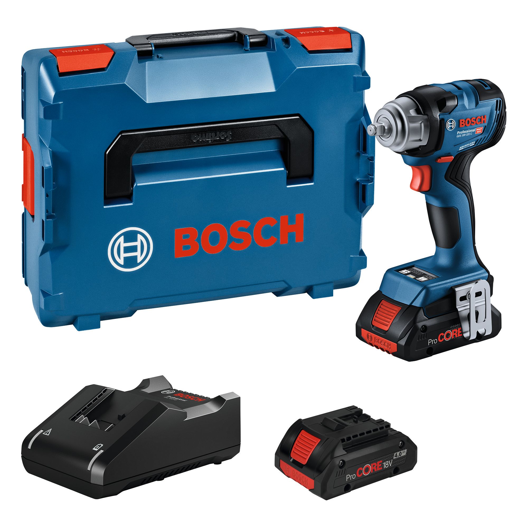 Bosch GDS 18V-320 C Mutterdragare utan batteri och laddare 06019L5101
