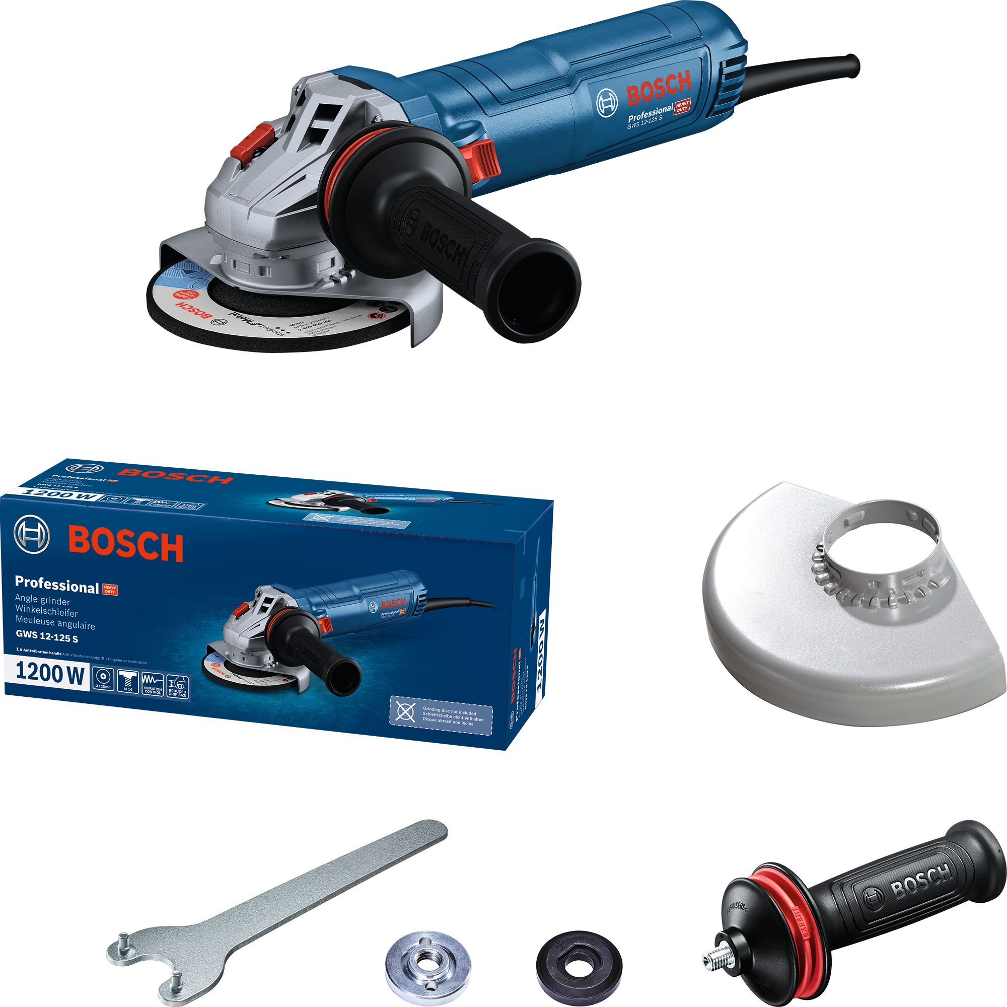 Bosch GWS 12-125 S Vinkelslip 1200 W 06013A6020