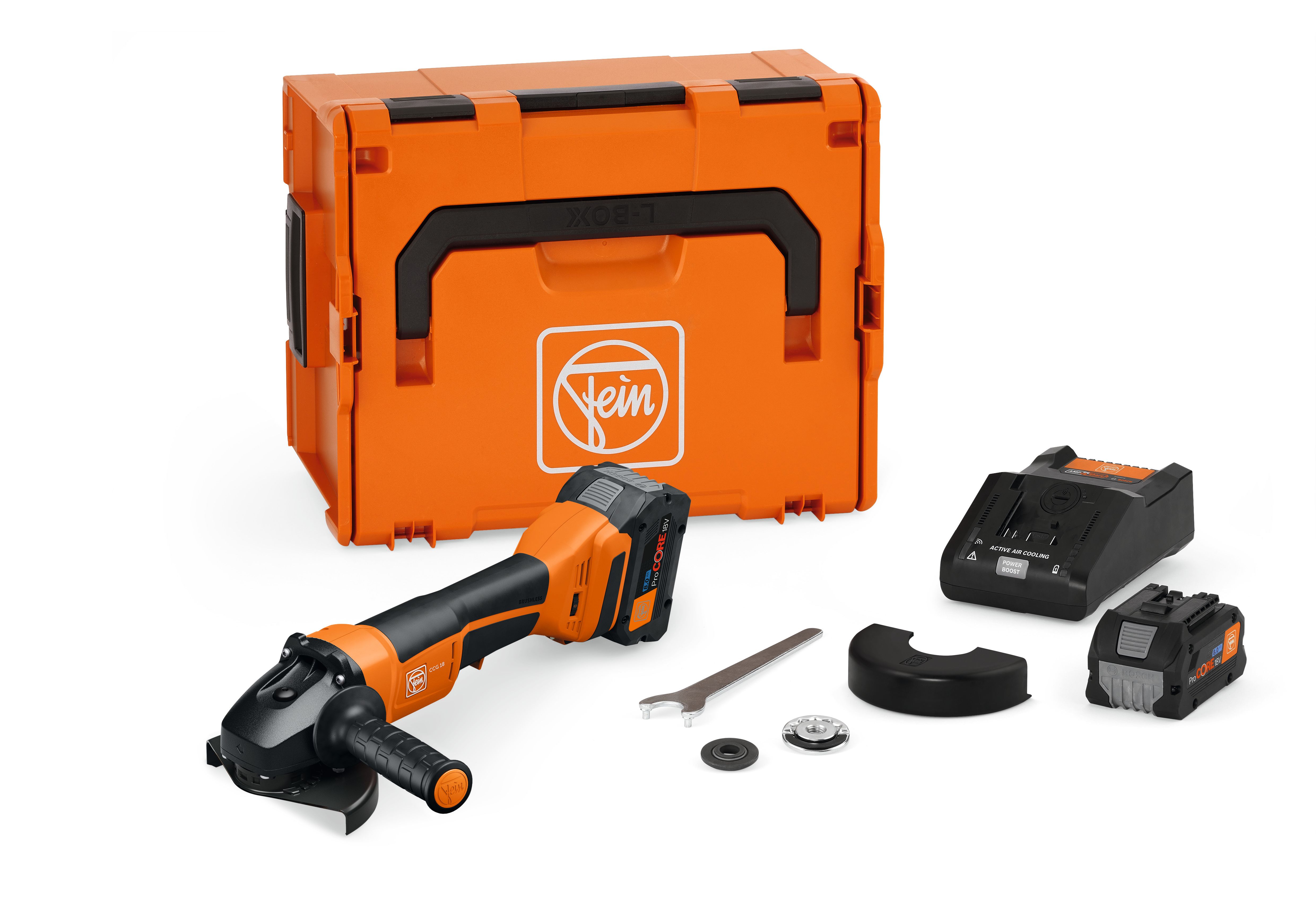 Fein CCG 18-125-12 PD AS Set ProCore Vinkelslip med batteri och laddare