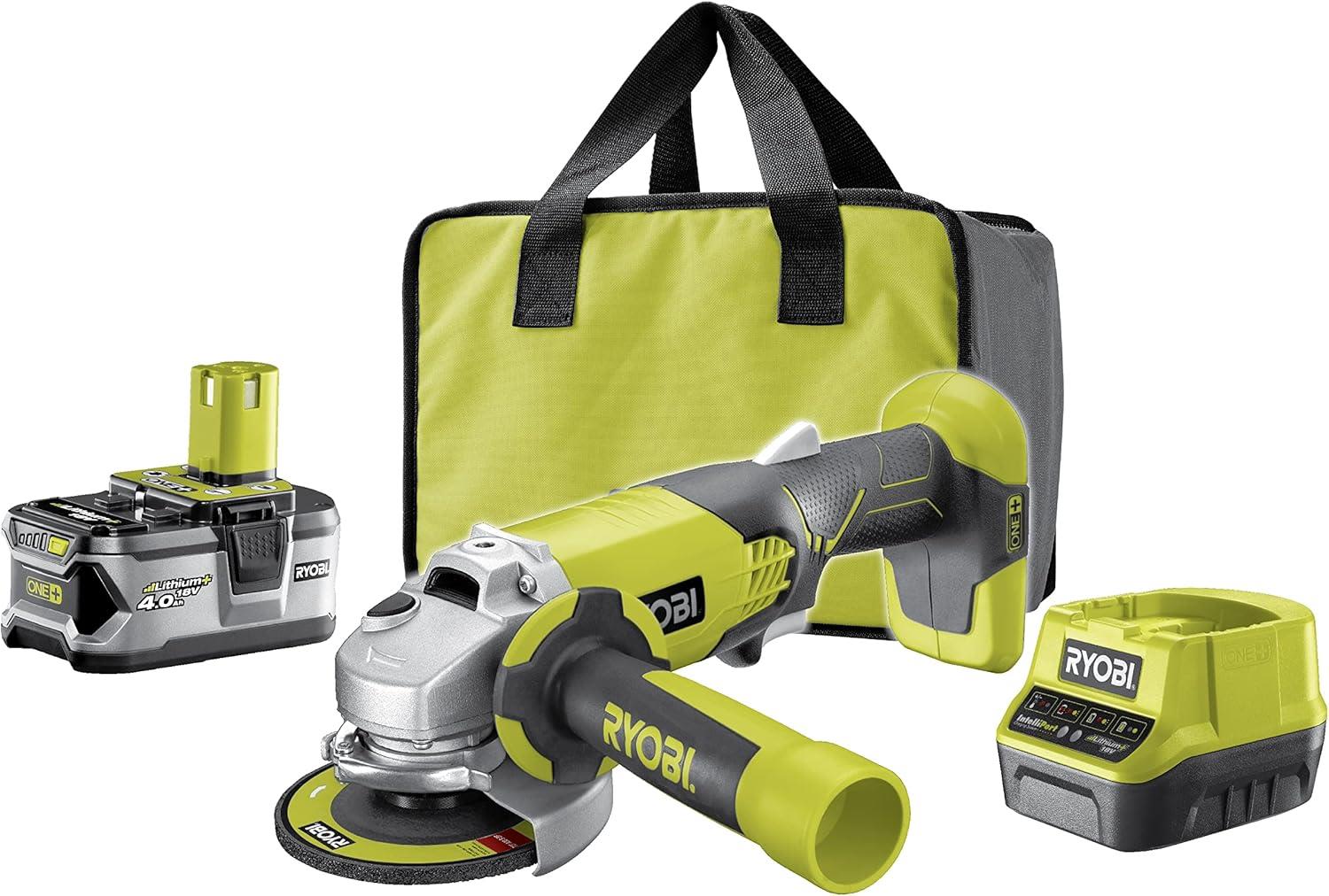Ryobi R18AG-140S Vinkelslip med batteri och laddare