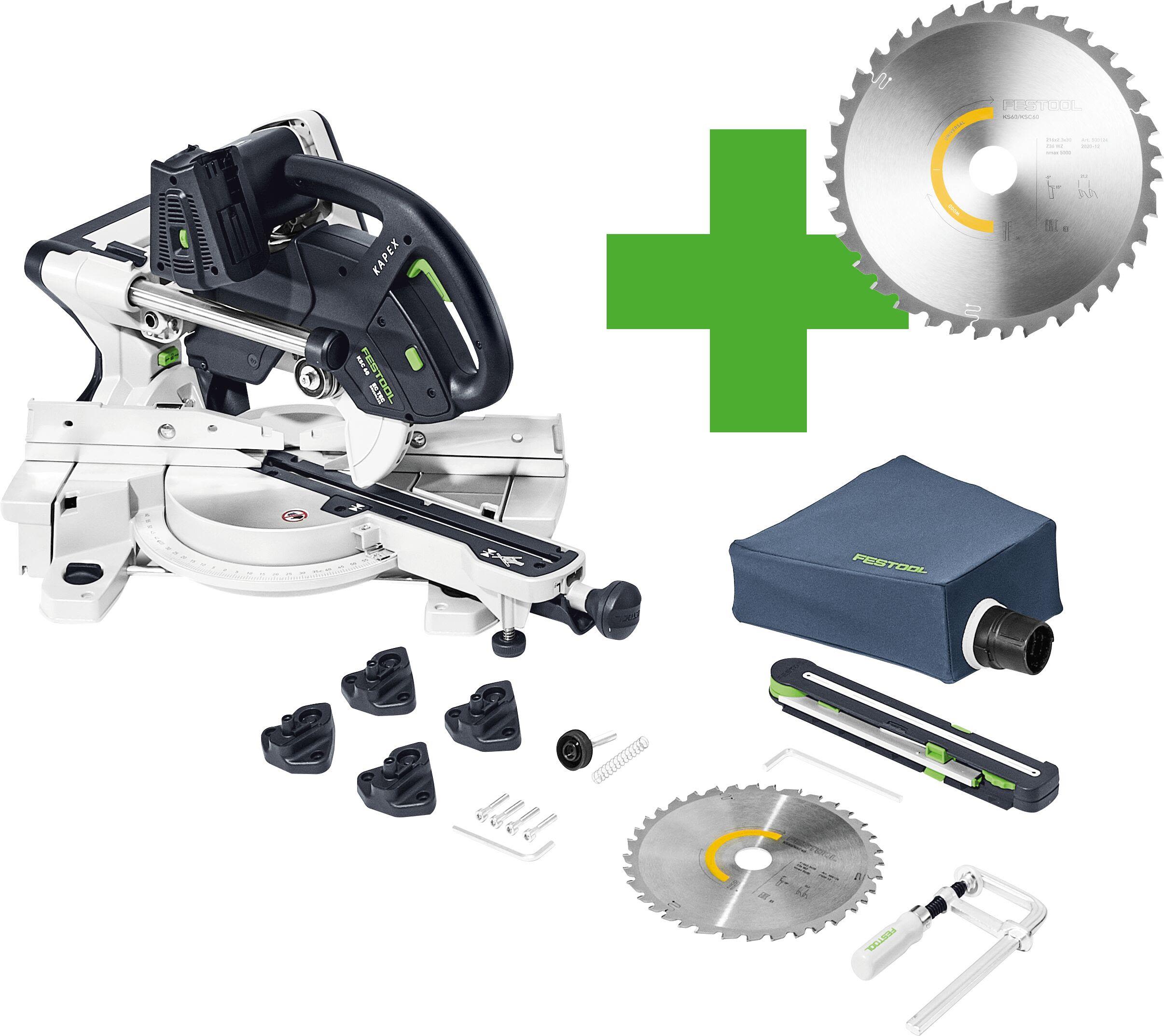 Festool KAPEX KSC 60 EB-Basic Mt Edt Kap- och gersåg utan batteri och laddare