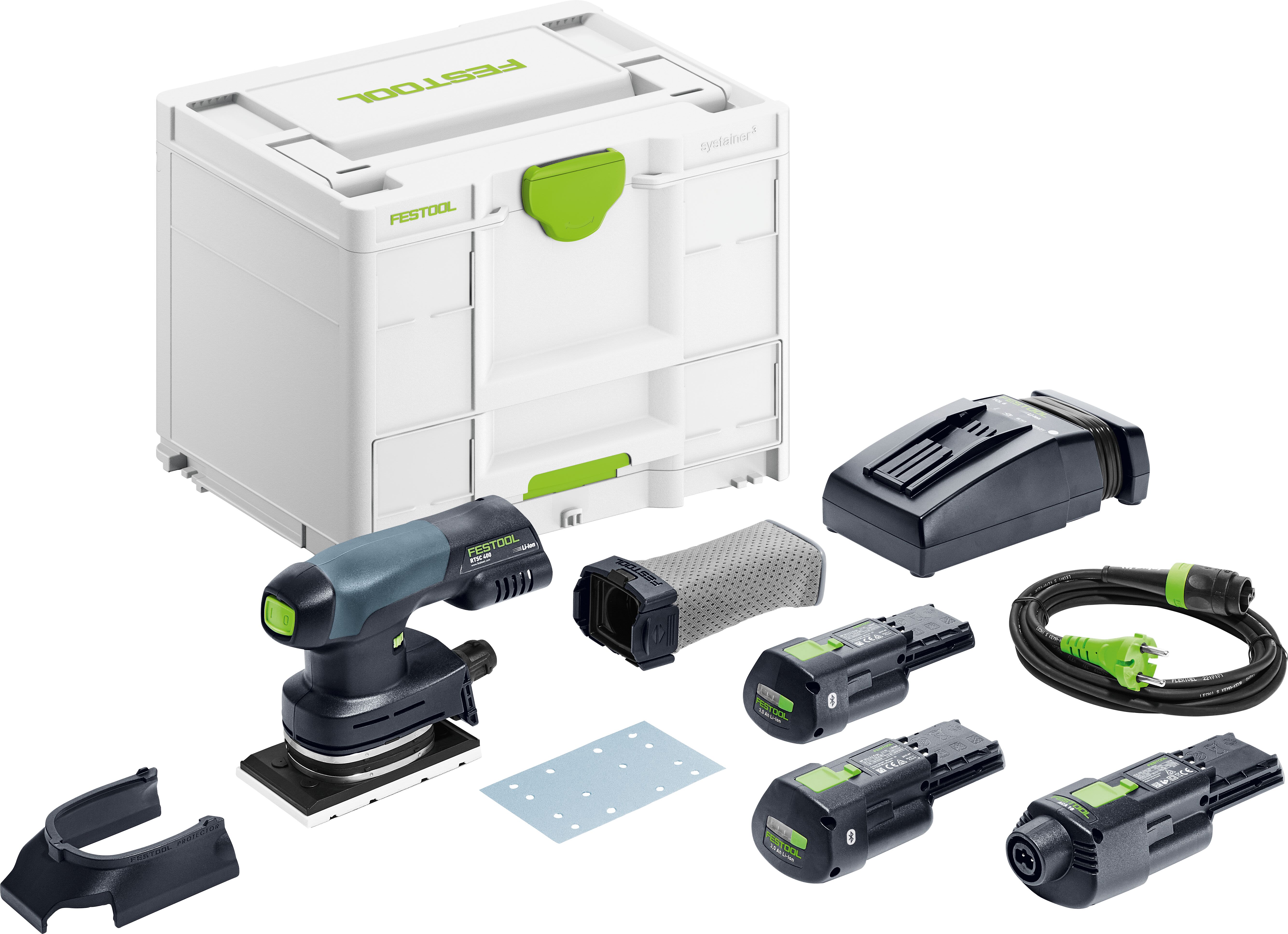Festool RTSC 400 3,0 I-Set Planslip med batteri och laddare