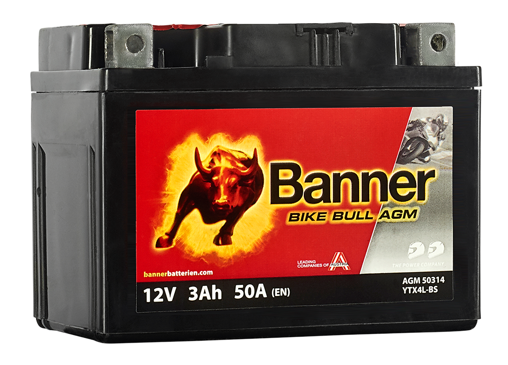 Banner Bike Bull AGM 50314 Startbatteri 12V, 3 Ah