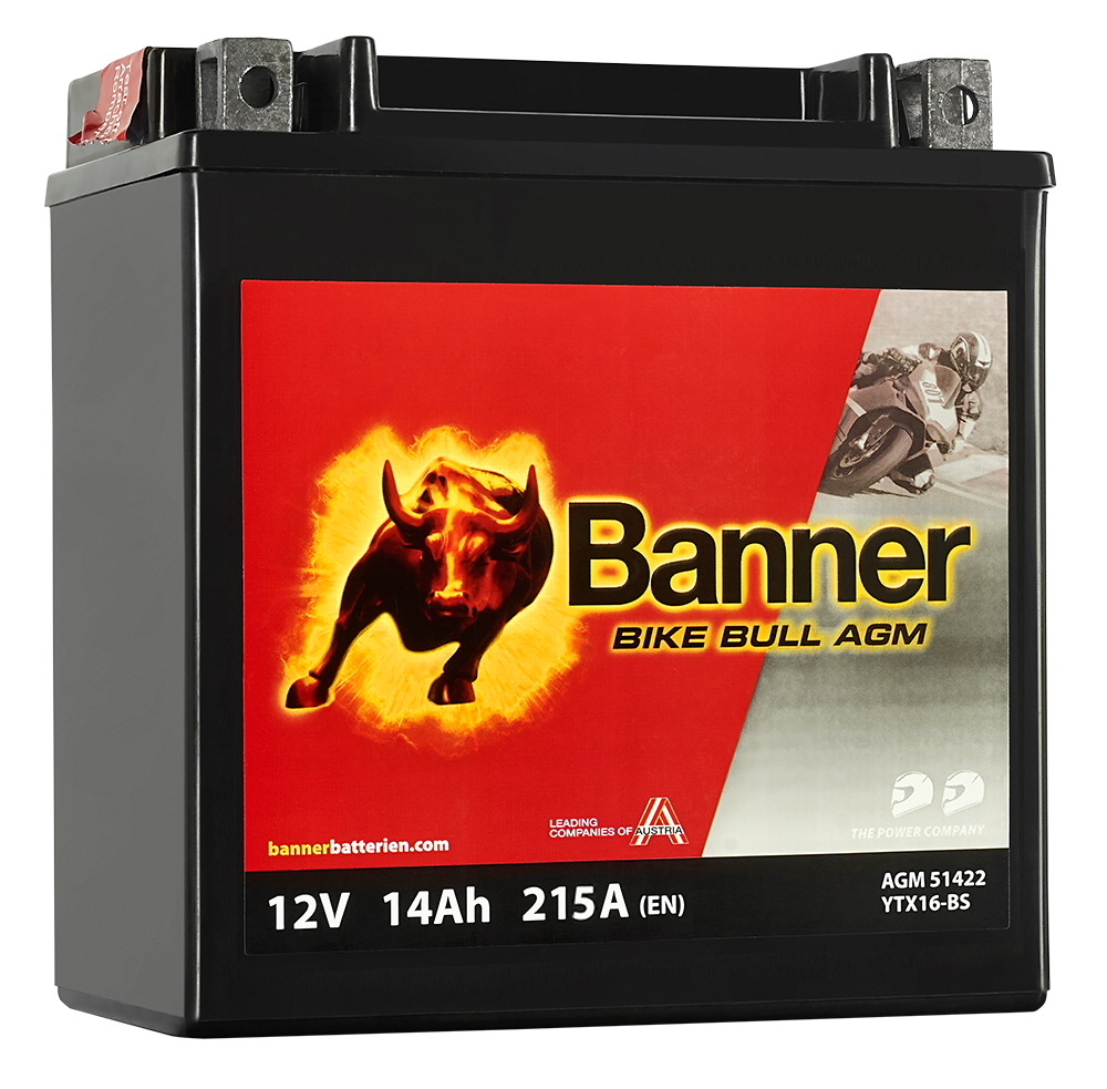 Banner Bike Bull AGM 51422 Startbatteri 12V, 14 Ah