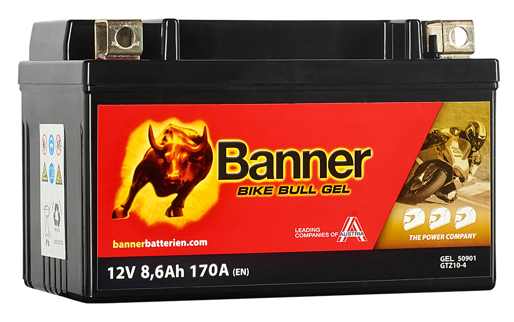 Banner Bike Bull GEL GEL50901 Startbatteri 12V, 9 Ah