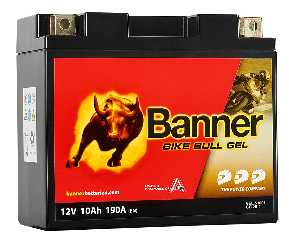 Banner Bike Bull GEL GEL51001 Startbatteri 12V, 10 Ah