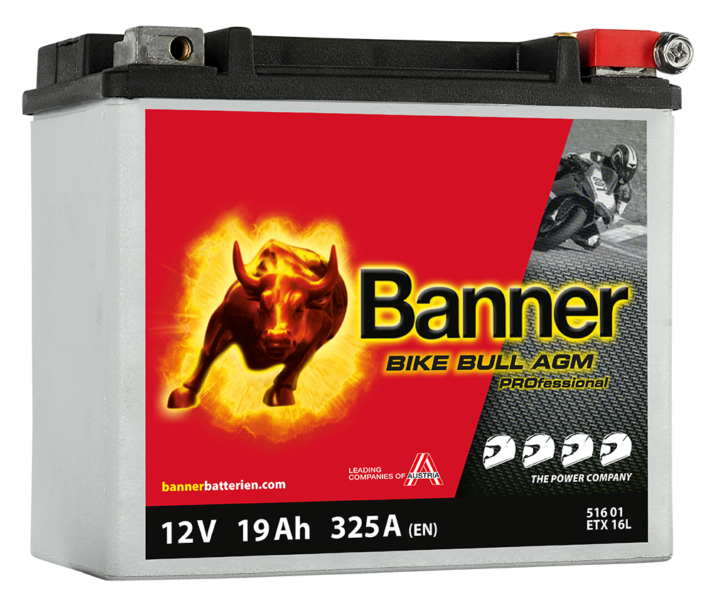 Banner Bike Bull AGM Pro ETX51601 Startbatteri 12V, 19 Ah
