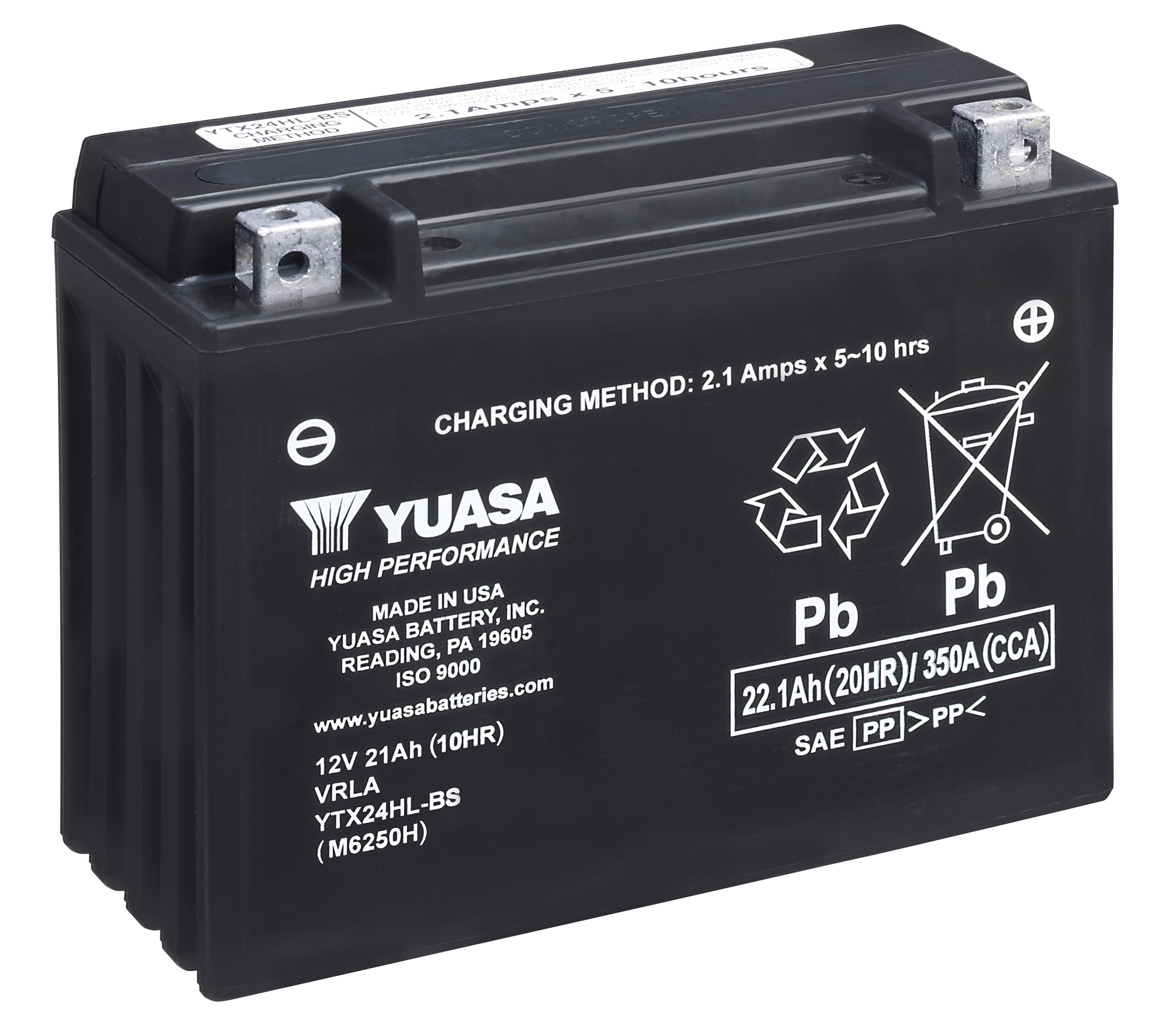 Yuasa YTX24HL-BS Startbatteri 12V, 22,1 Ah