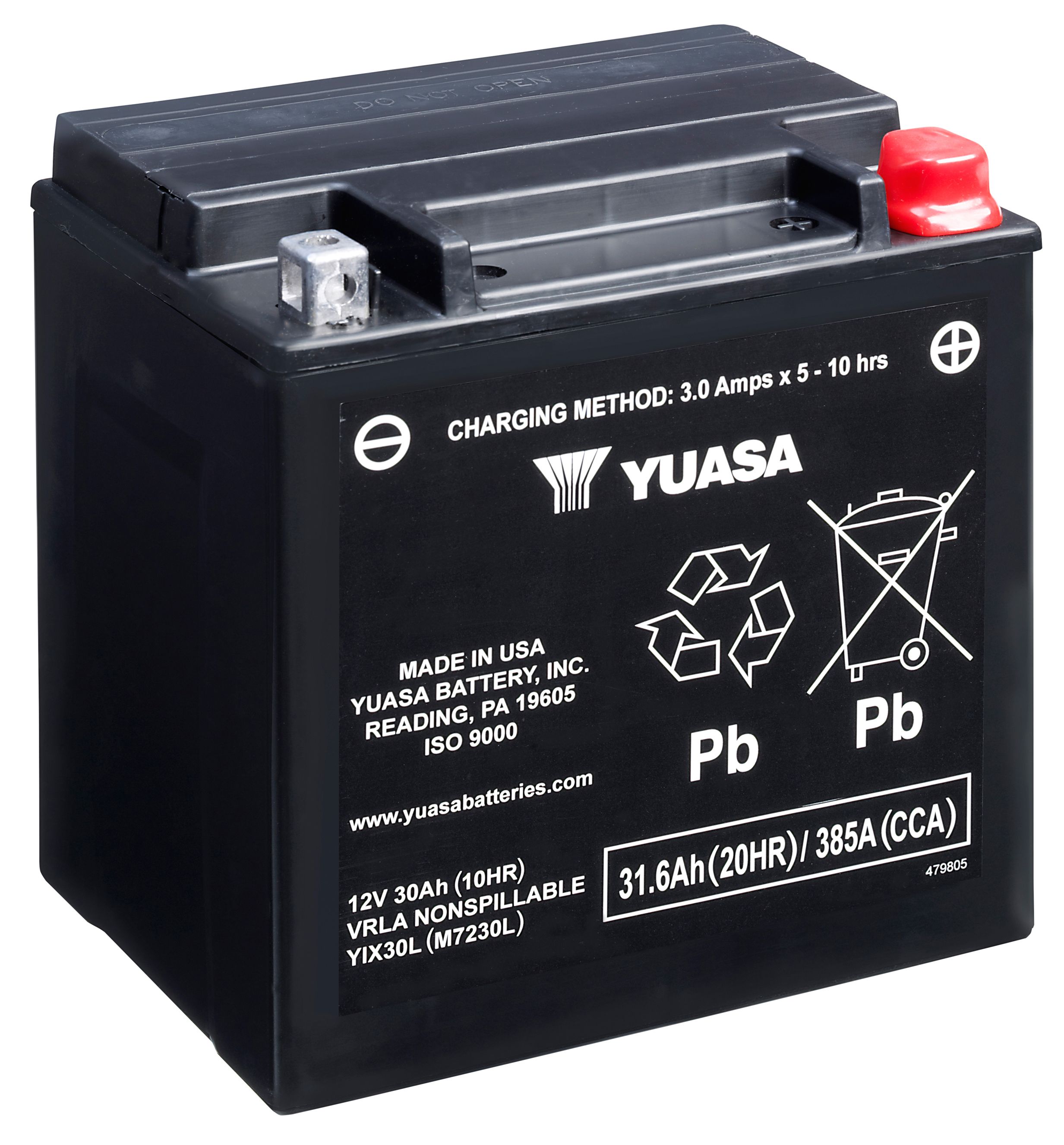 Yuasa YIX30L-BS Startbatteri 12V, 31,6 Ah