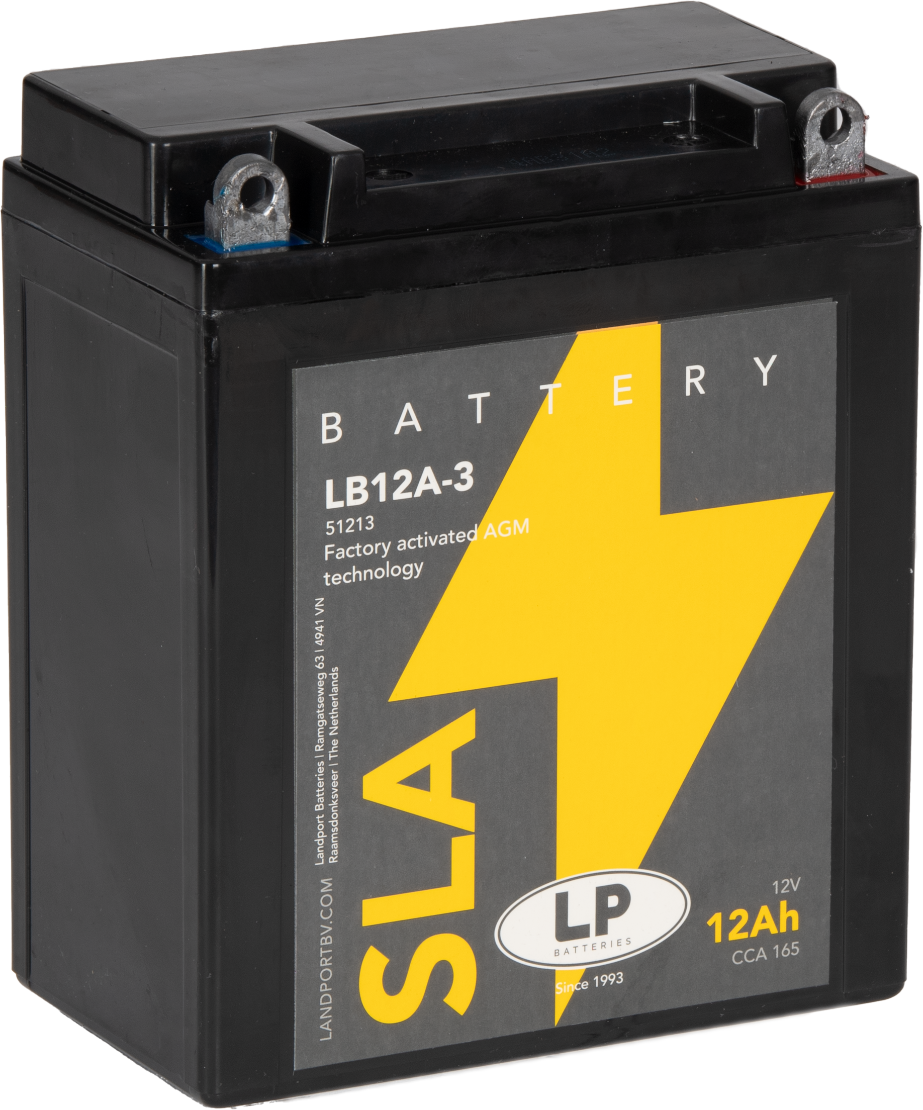 LP Batteries LPYB12A-3 Startbatteri 12V, 12 Ah