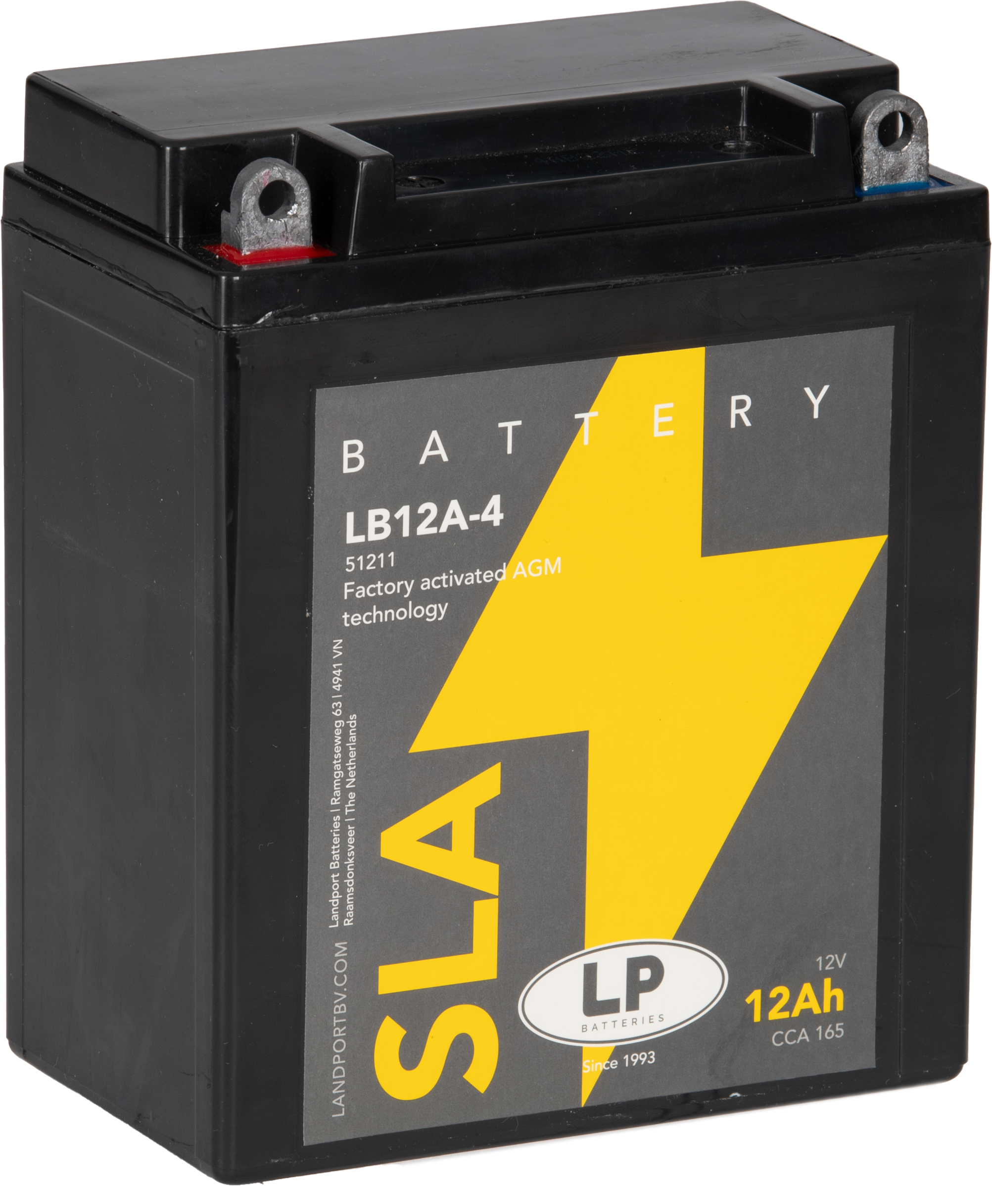 LP Batteries LPYB12A-4 Startbatteri 12V, 12 Ah