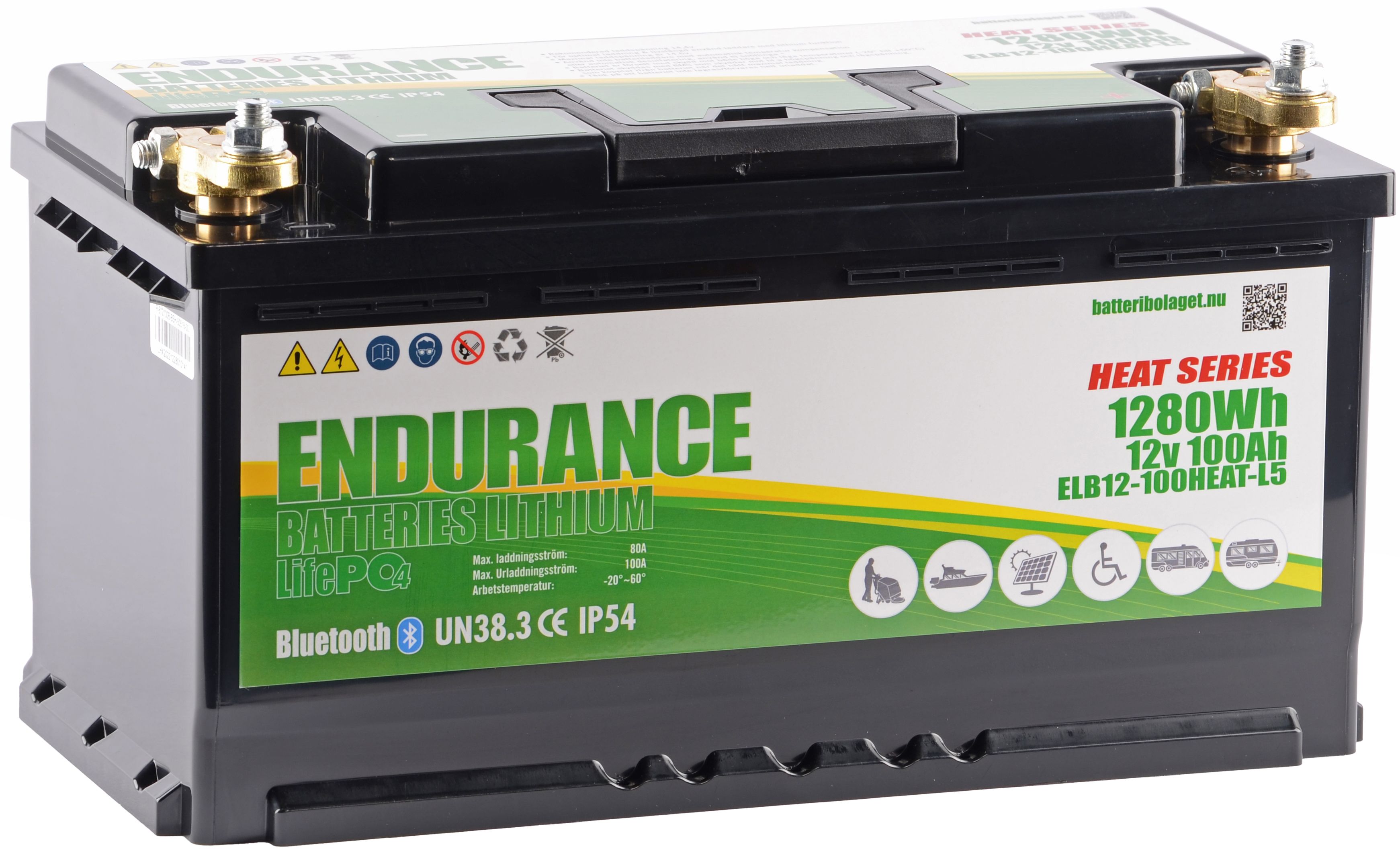 Endurance ELB12-100HEAT-L5 Förbrukningsbatteri 12V, 100 Ah