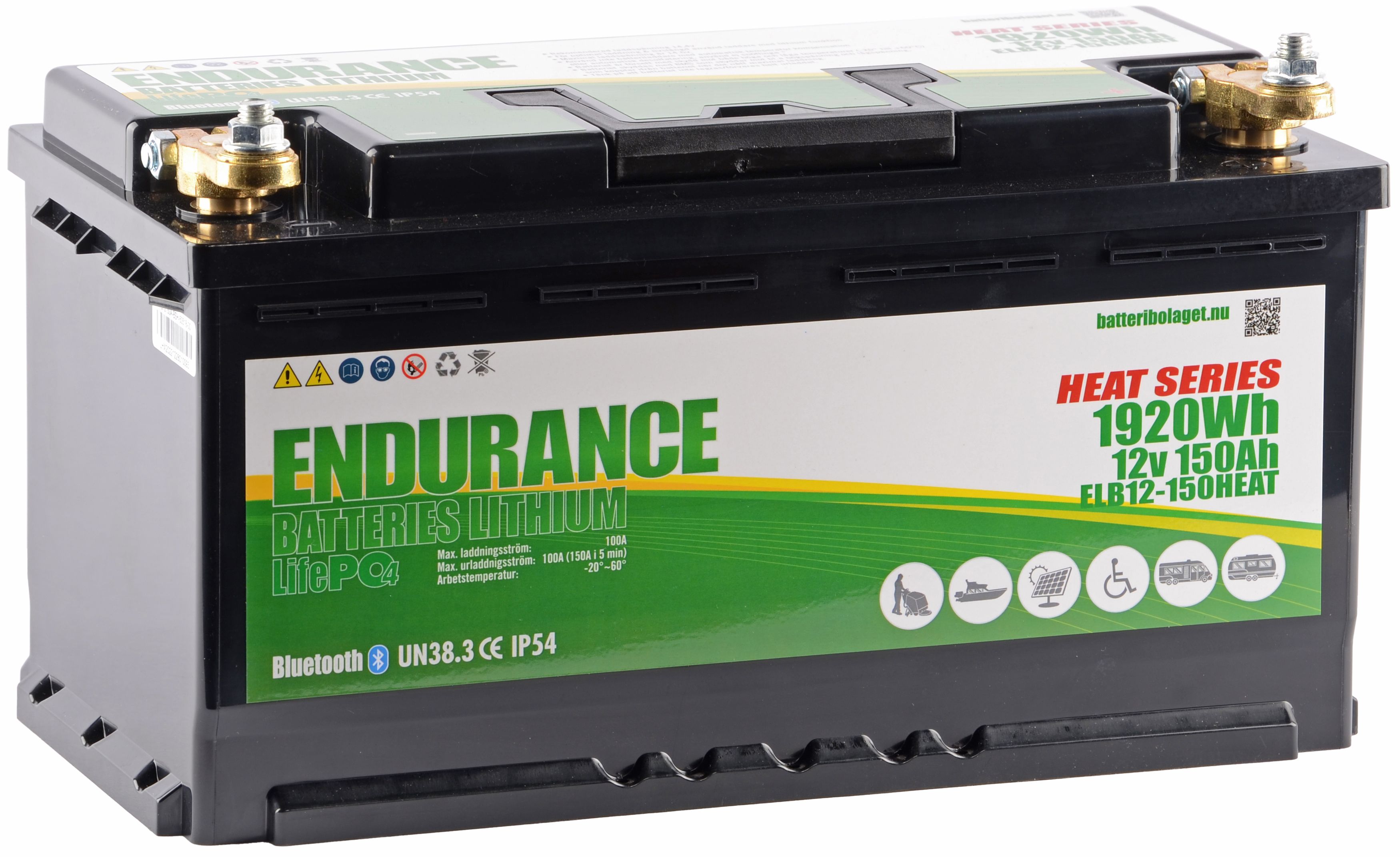 Endurance ELB12-150HEAT Förbrukningsbatteri 12V, 150 Ah