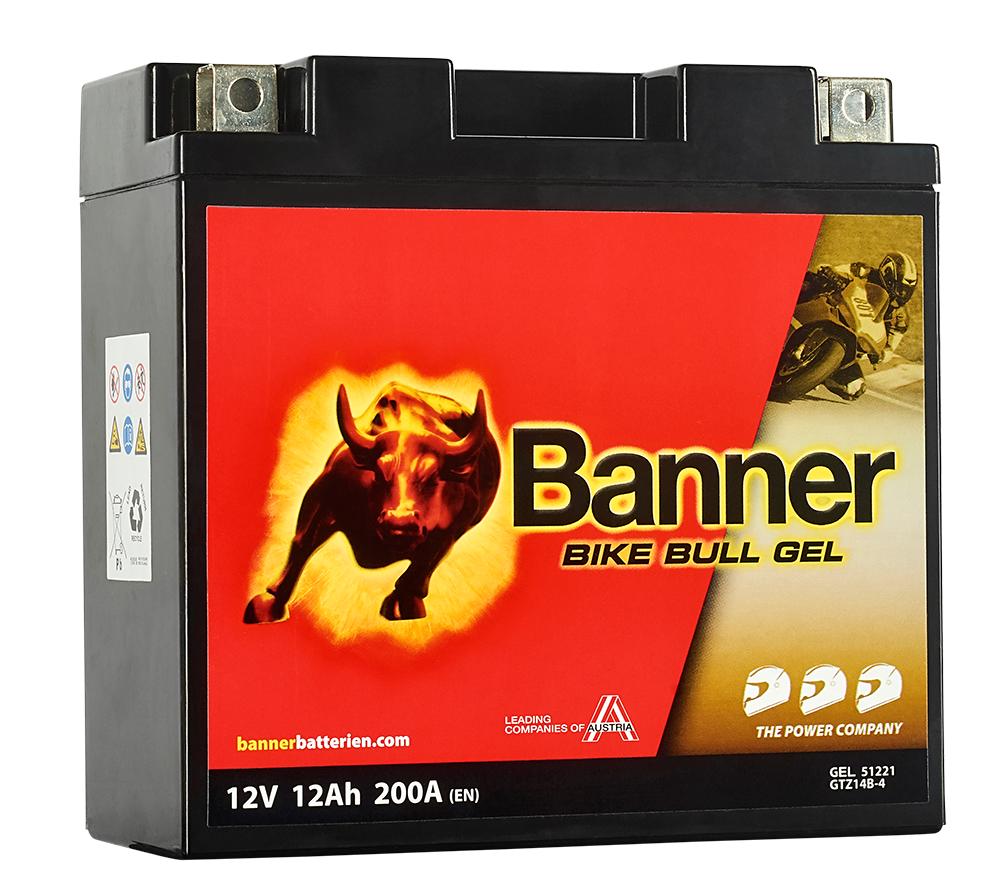 Banner Bike Bull GEL GEL51221 Startbatteri 12V, 12 Ah