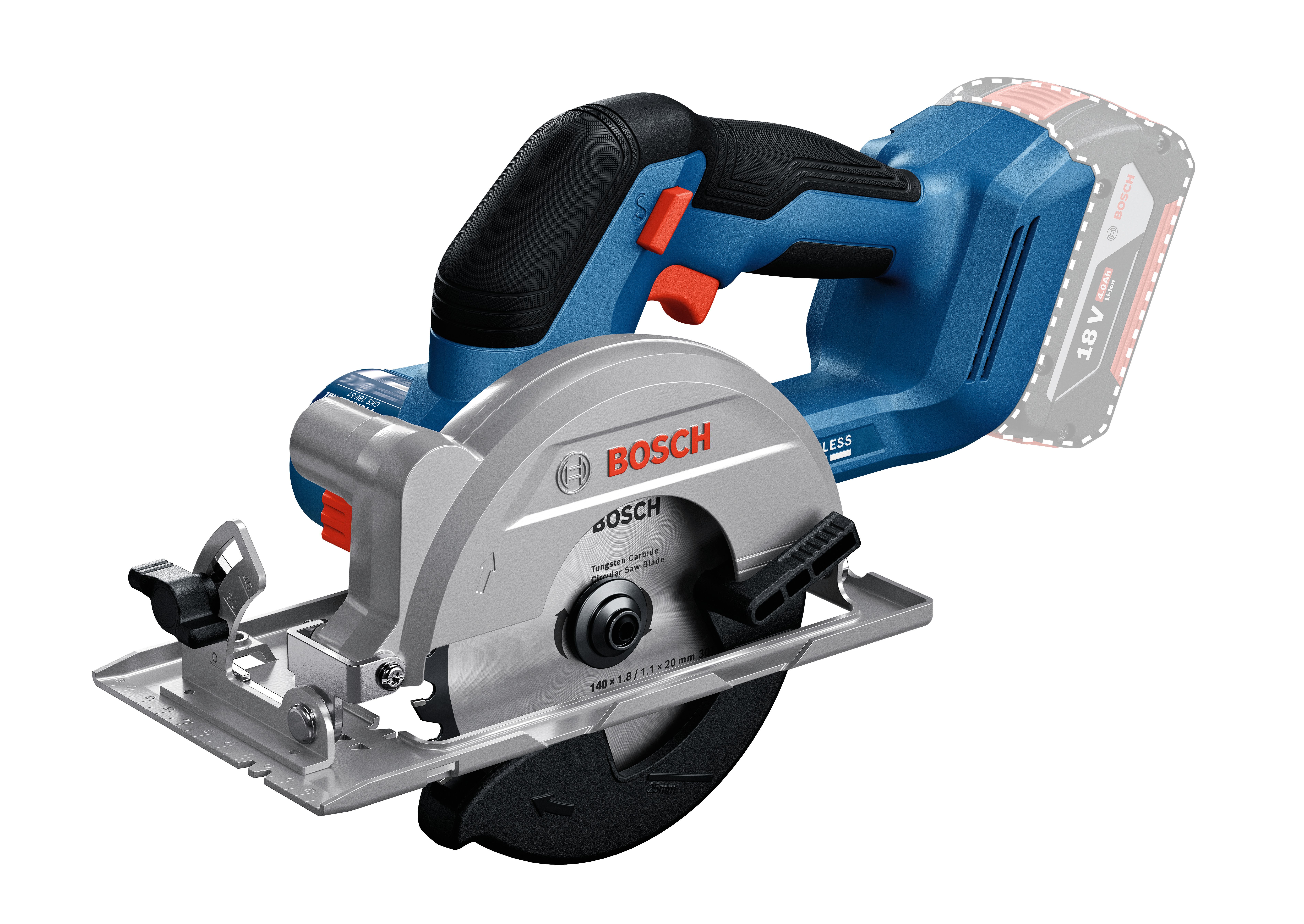 Bosch GKS 18V-51 Sirkelsag uten batteri og lader 06019M3120