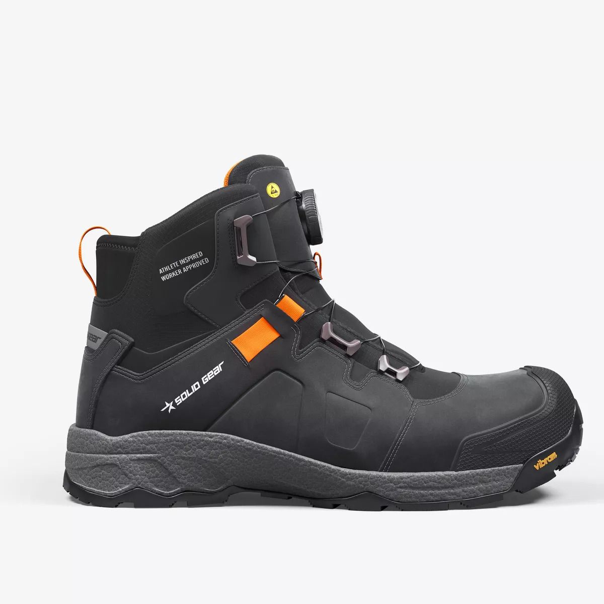 Solid Gear Vapor 3 Mid Skyddskänga S3S, ESD, svart 41